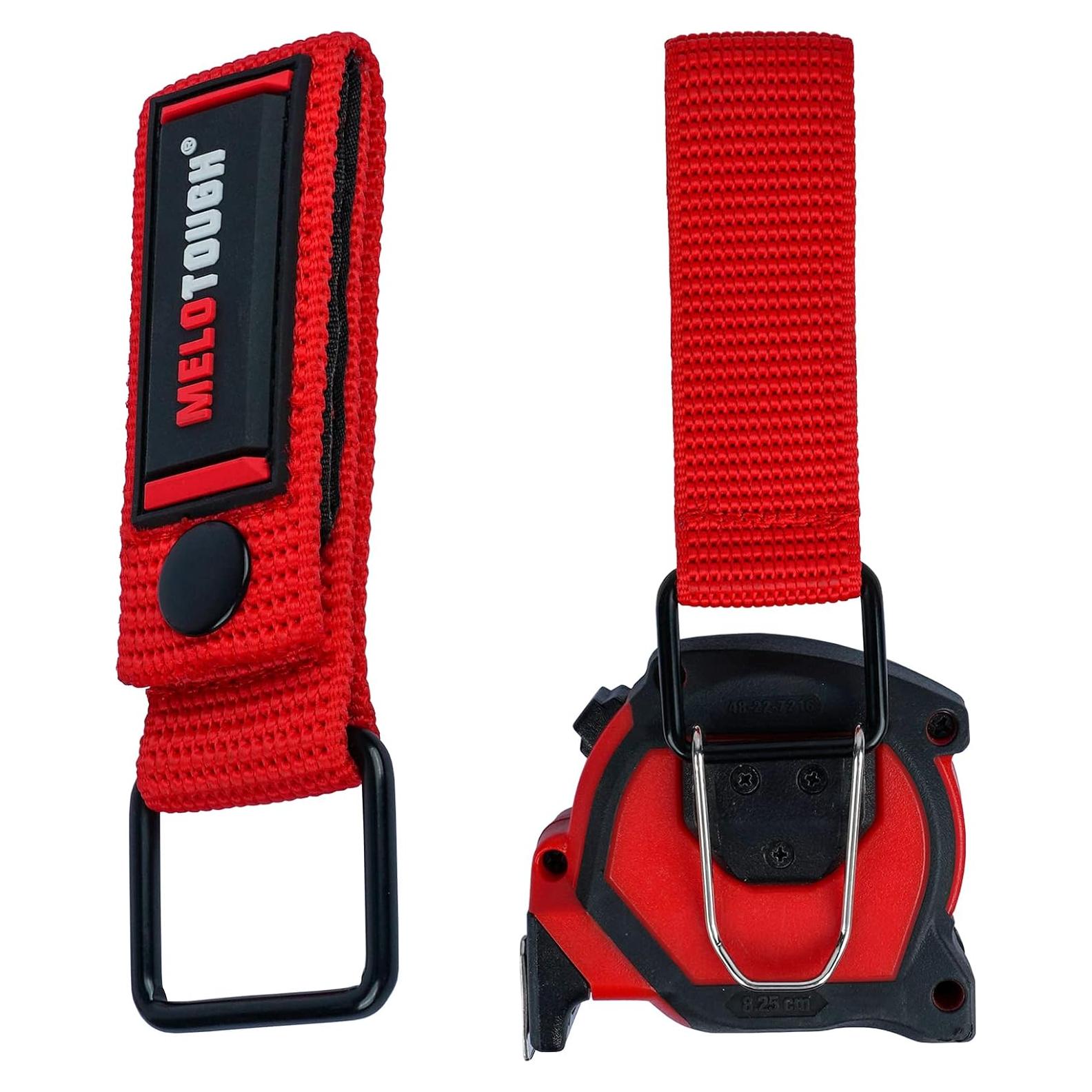 Soporte para Cinta Métrica MELOTOUGH Clip Nylon Rojo