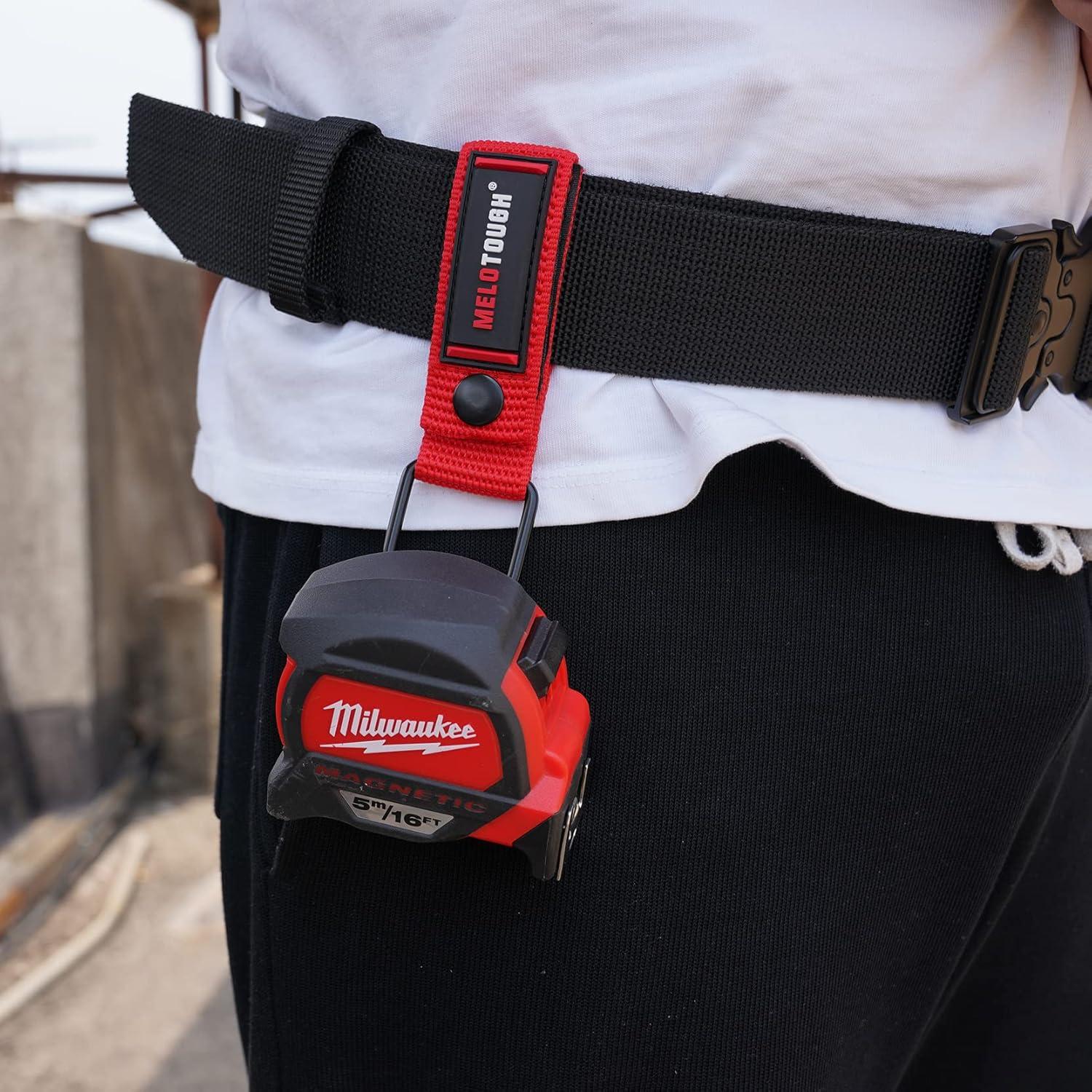 Soporte para Cinta Métrica MELOTOUGH Clip Nylon Rojo