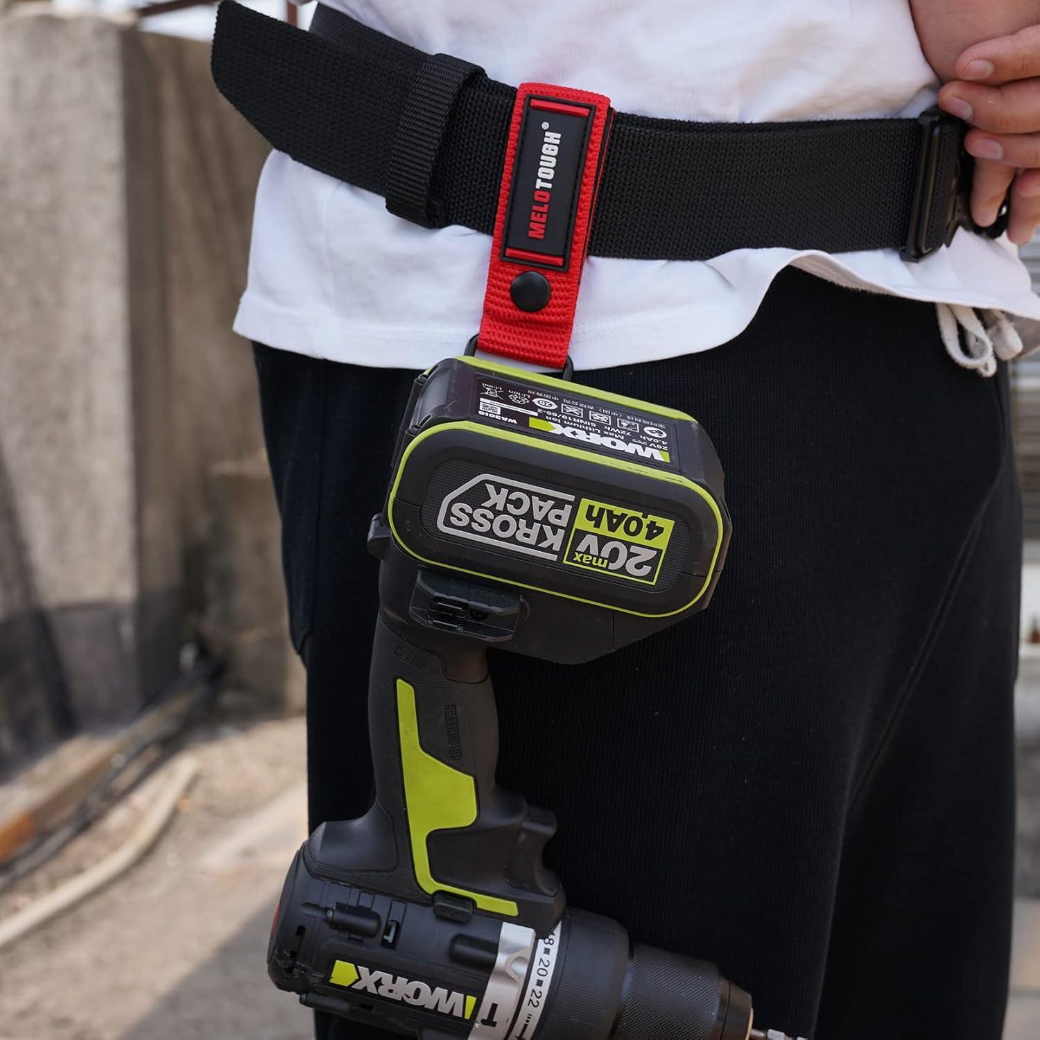 Soporte para Cinta Métrica MELOTOUGH Clip Nylon Rojo