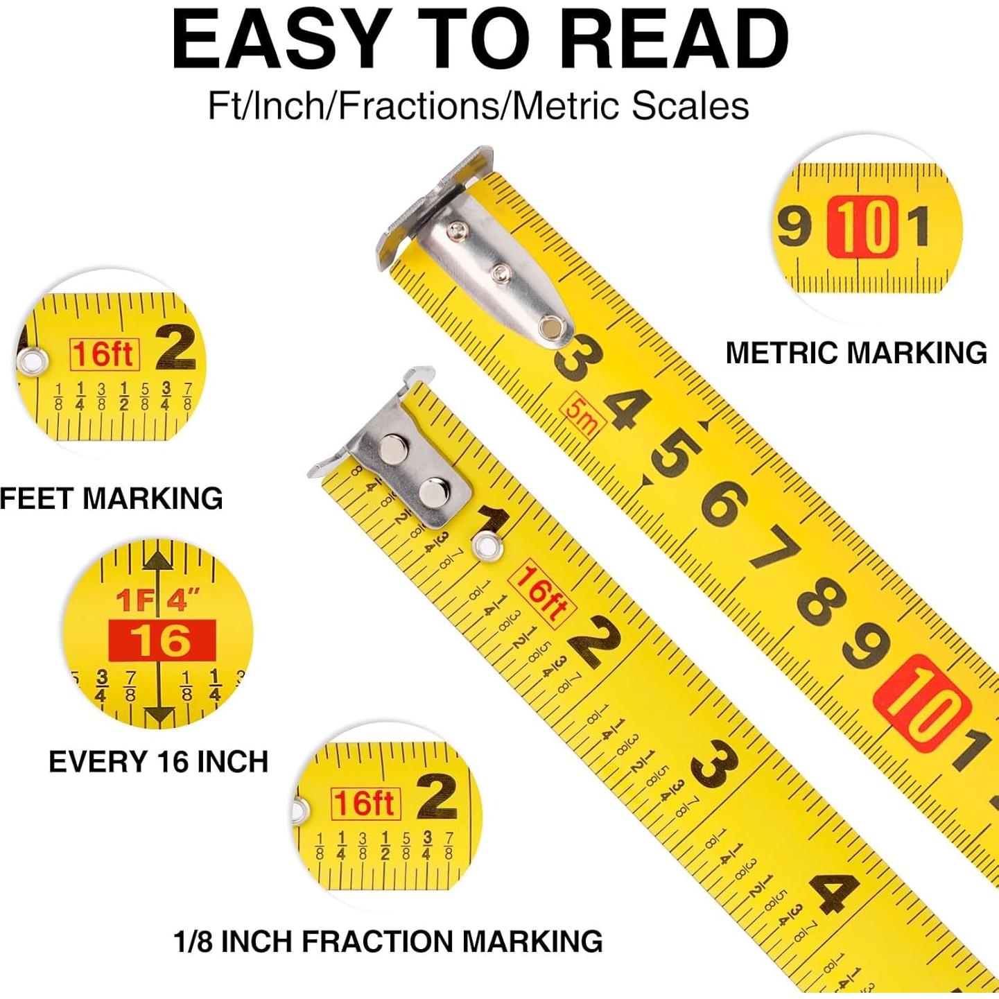 Cinta Métrica Retráctil LEFOR·Z 5M Acero Inoxidable Auto-bloqueo