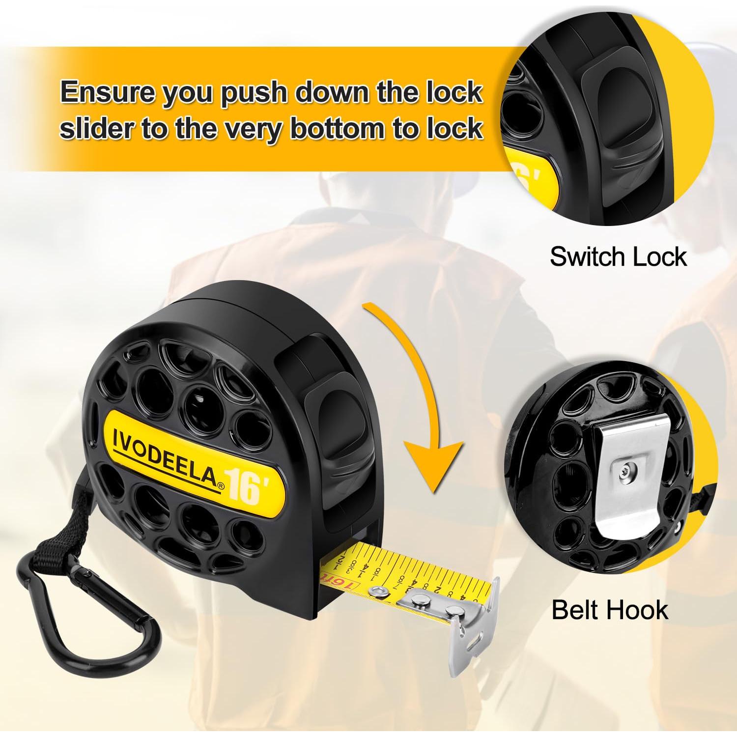 Cinta Métrica Retráctil LEFOR·Z 5M Acero Inoxidable Auto-bloqueo