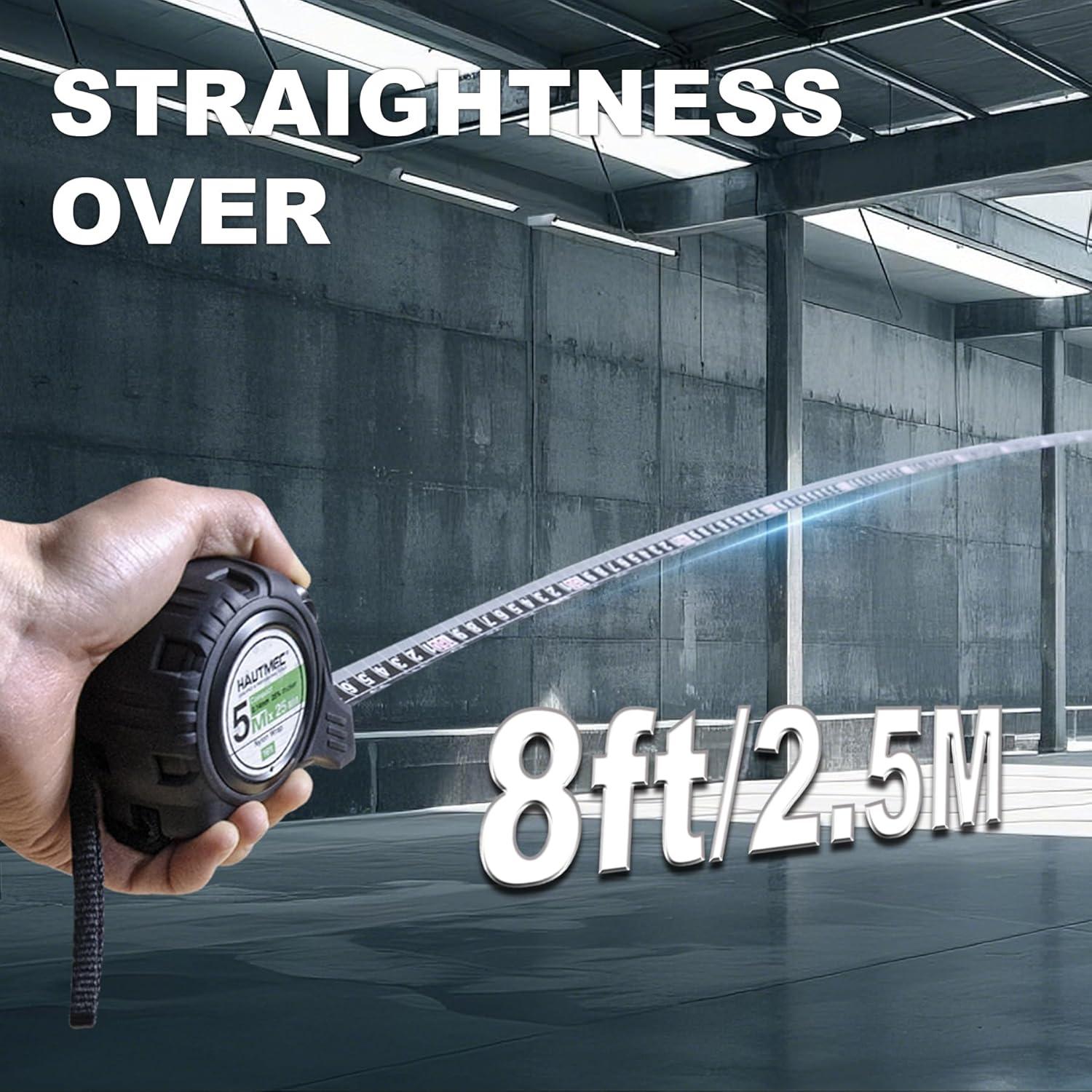Cinta Métrica HAUTMEC 5m Acero Retráctil Doble Escala