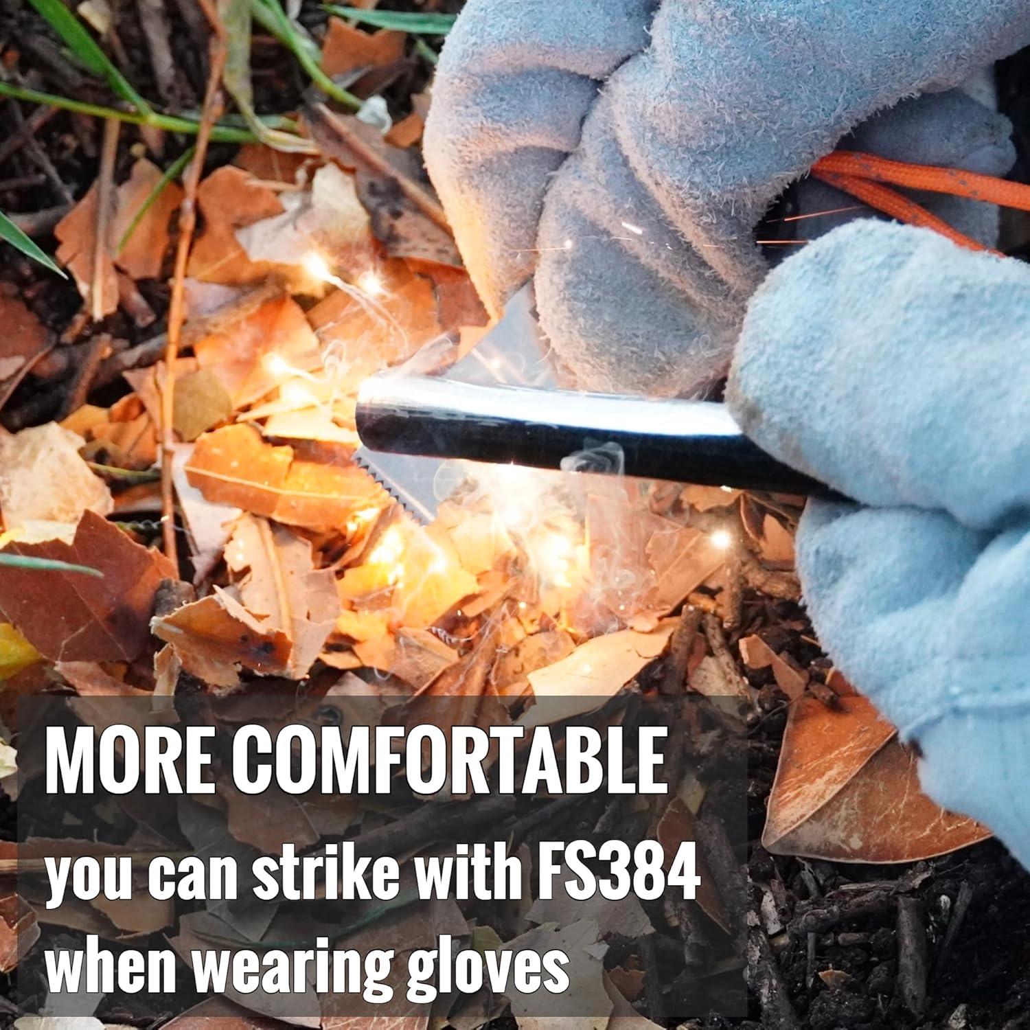 Iniciador de Fuego Ferrofire FS384 15,000 Golpes Paracord