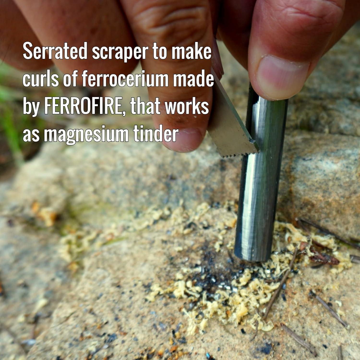 Iniciador de Fuego Ferrofire FS384 15,000 Golpes Paracord