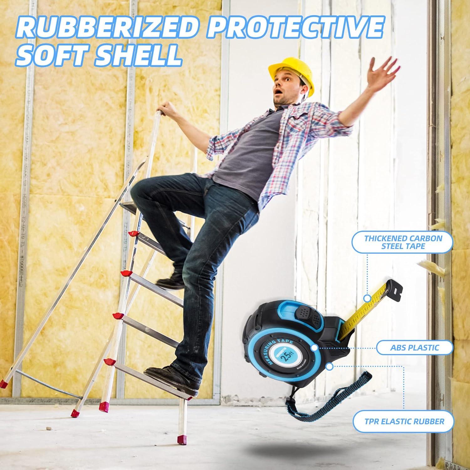 Cinta Métrica 7.6m URASISTO Retráctil con Fracciones