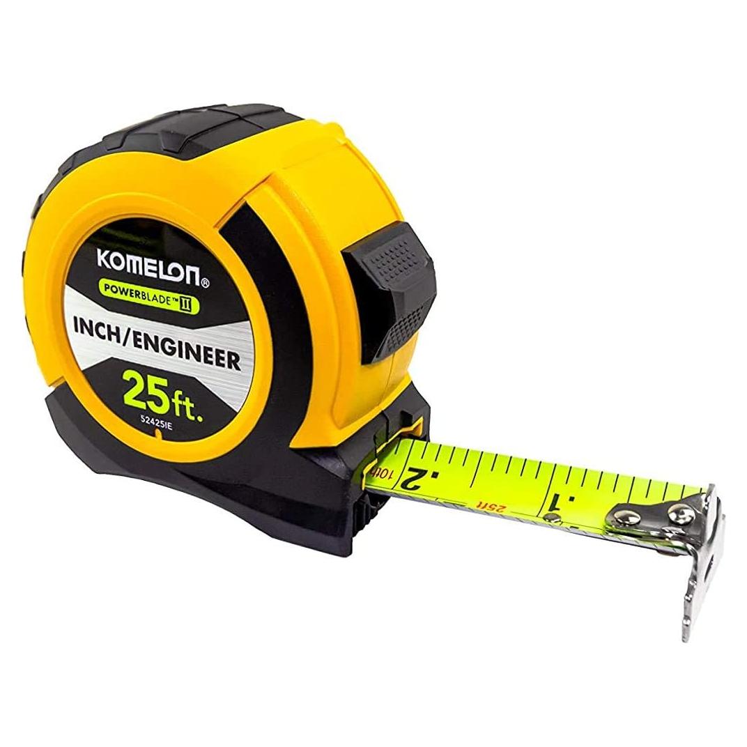 Cinta Métrica Komelon 52425IE 25' (7,62 m) Amarillo/Negro
