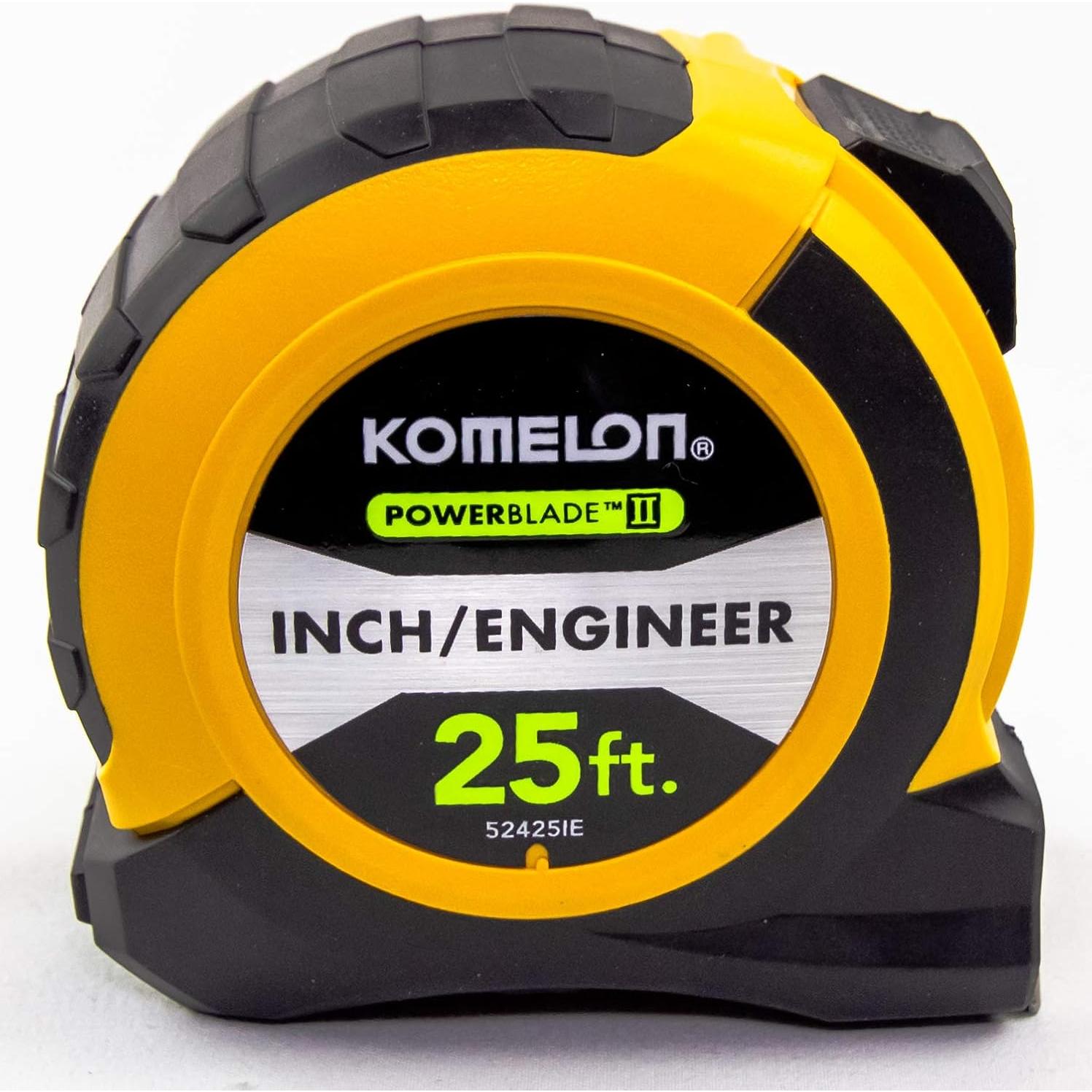 Cinta Métrica Komelon 52425IE 25' (7,62 m) Amarillo/Negro