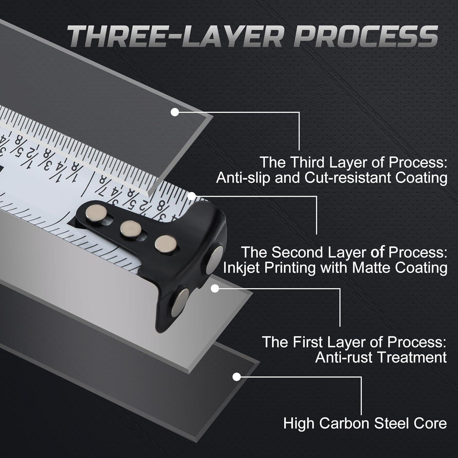 Cinta Métrica Lichamp 7.62m Magnética 6 Unidades
