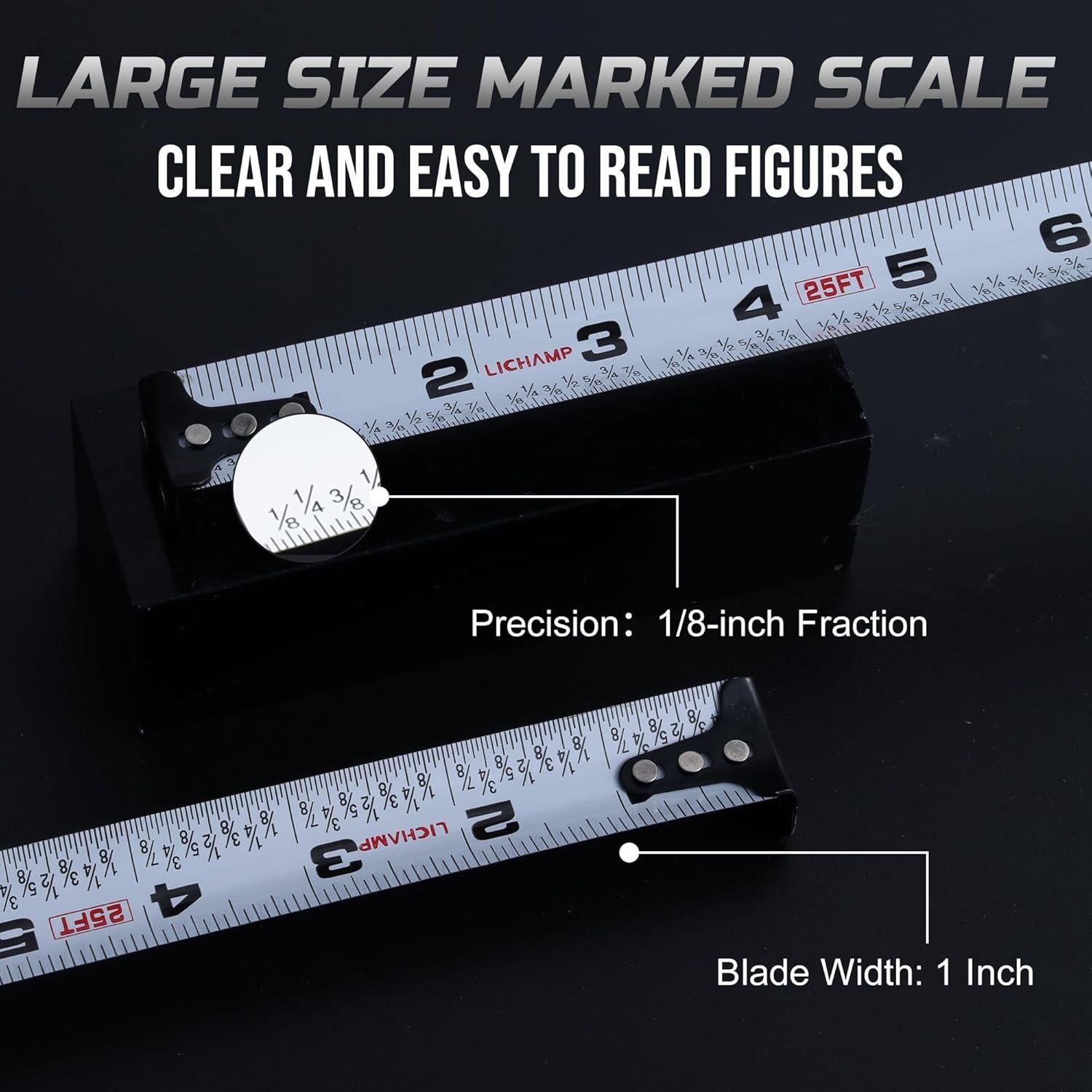 Cinta Métrica Lichamp 7.62m Magnética 6 Unidades