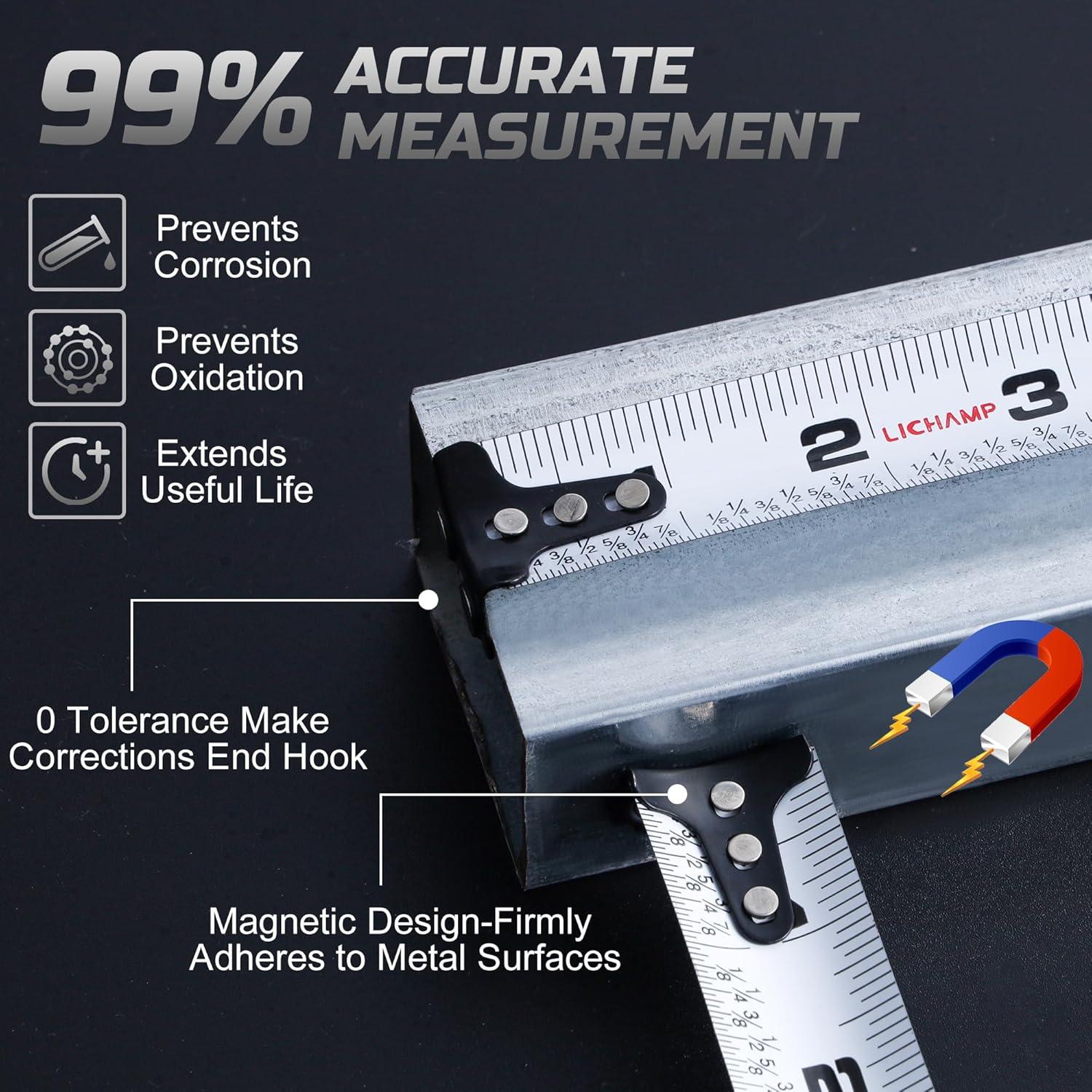 Cinta Métrica Lichamp 7.62m Magnética 6 Unidades