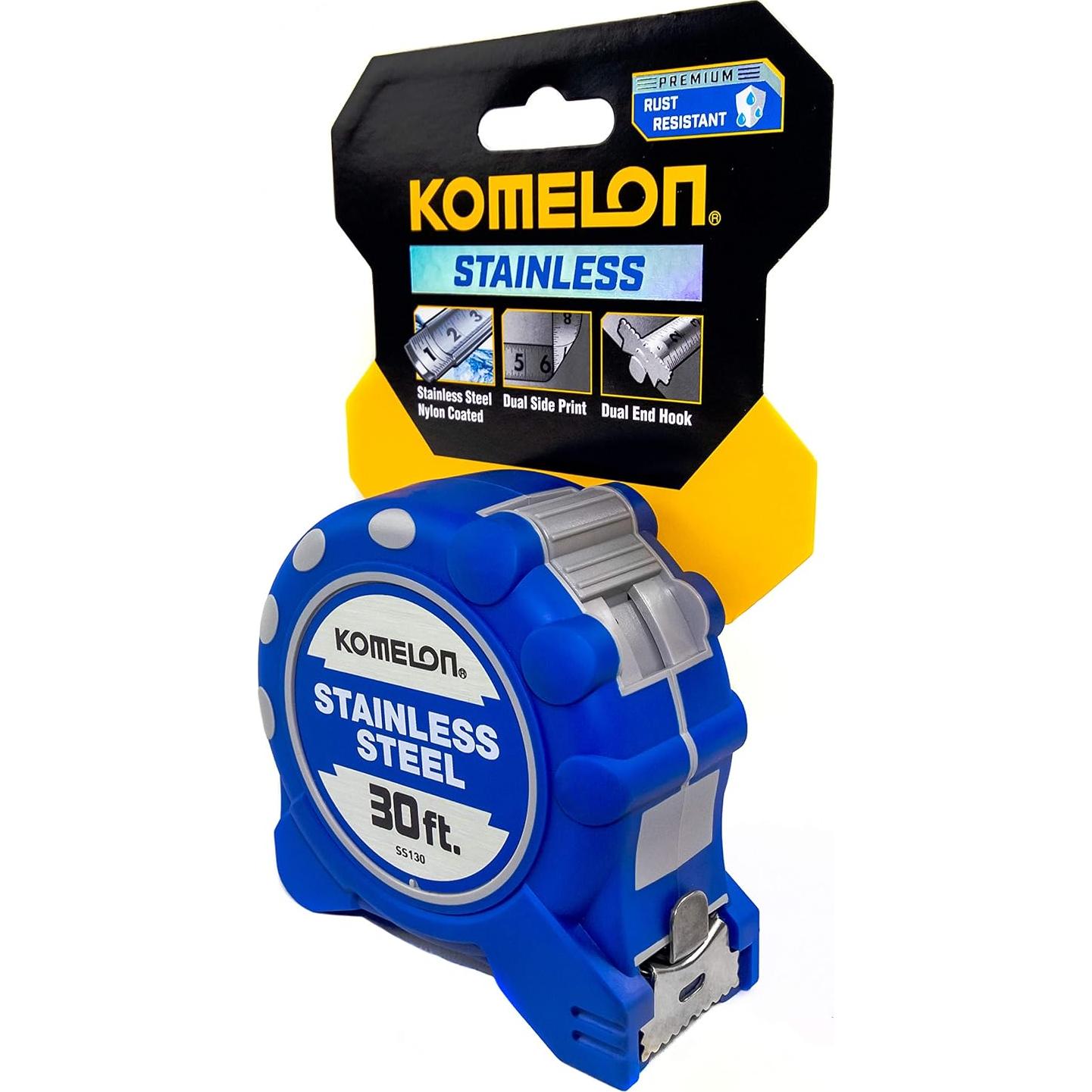 Cinta Métrica Komelon Gripper 9.14 m Acero Inoxidable