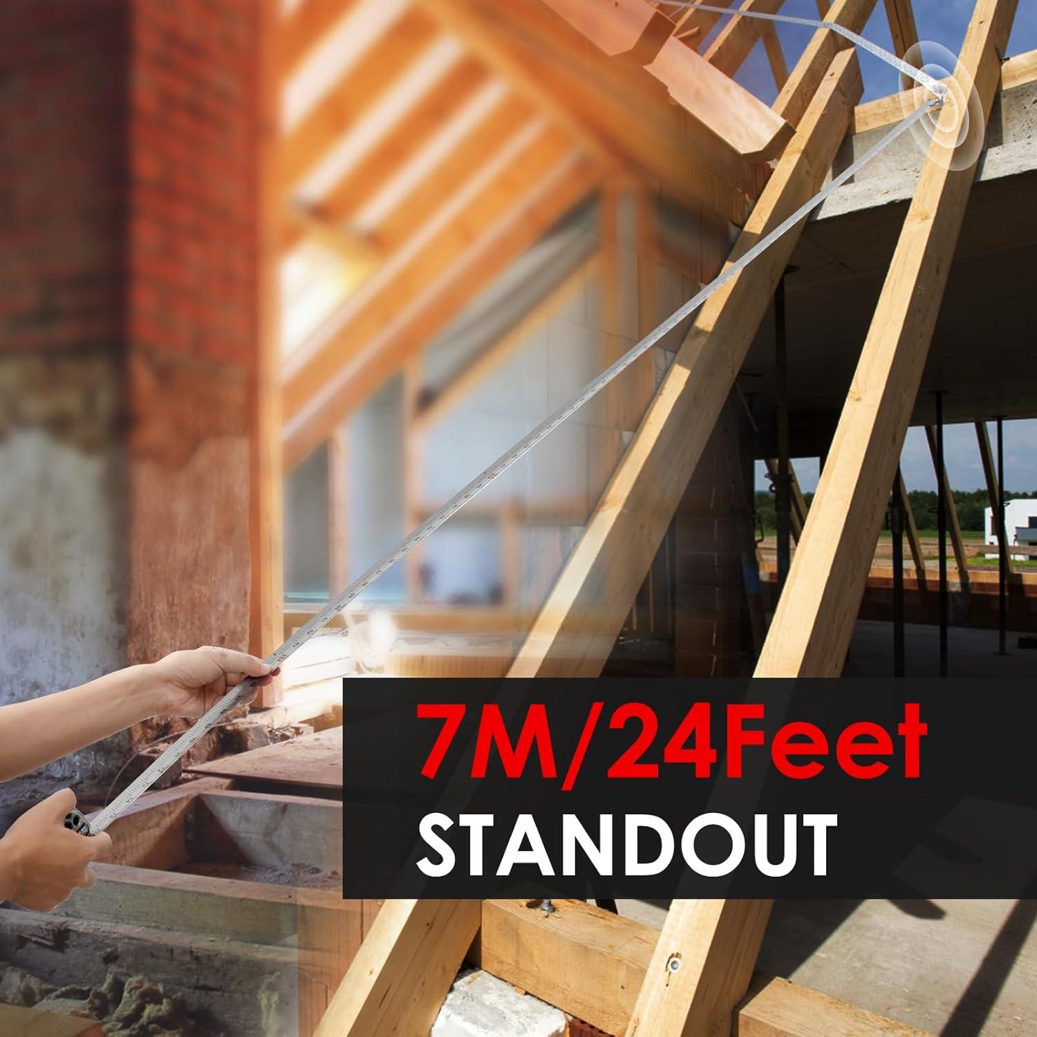 Cinta Métrica Retráctil de Acero Inoxidable 7.5m 2pack