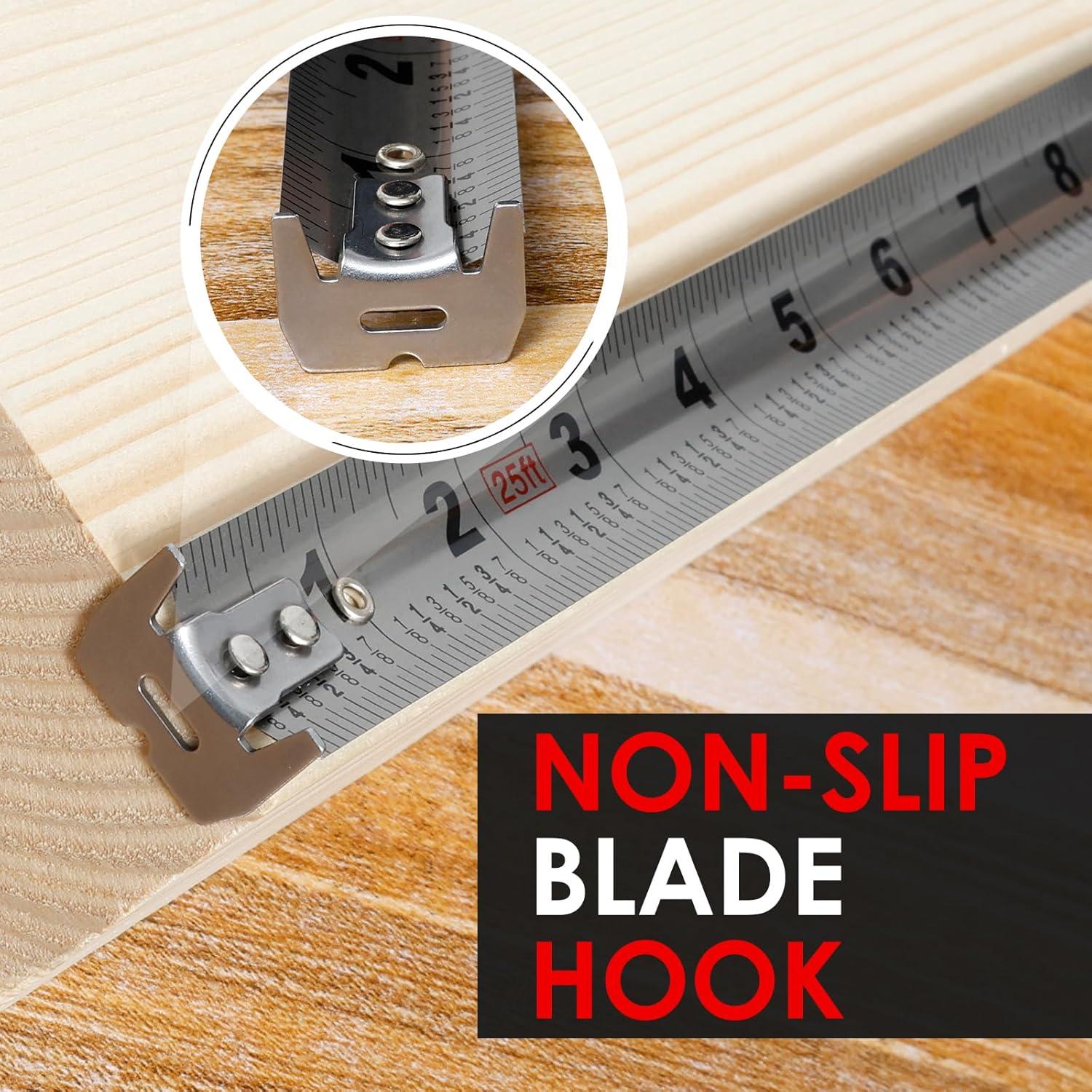 Cinta Métrica Retráctil de Acero Inoxidable 7.5m 2pack