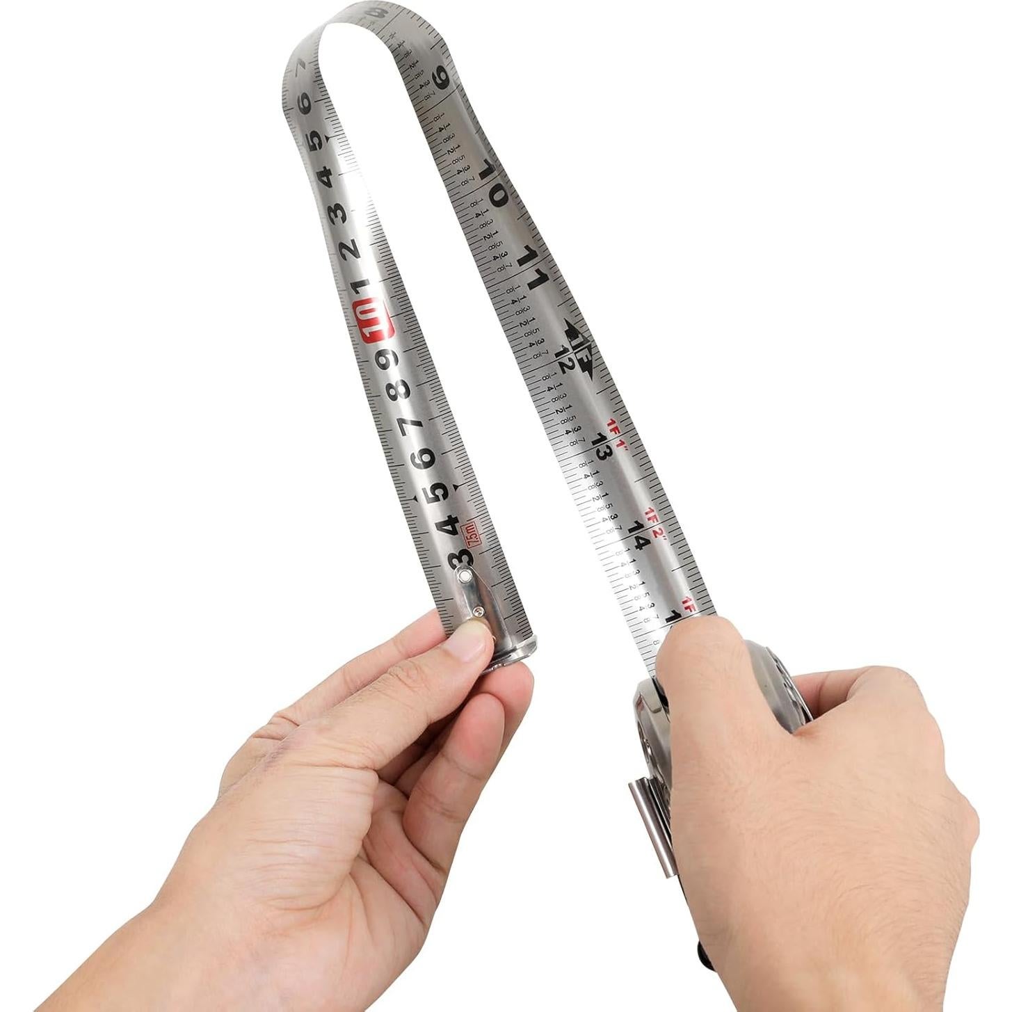 Cinta Métrica Retráctil de Acero Inoxidable 7.5m 2pack