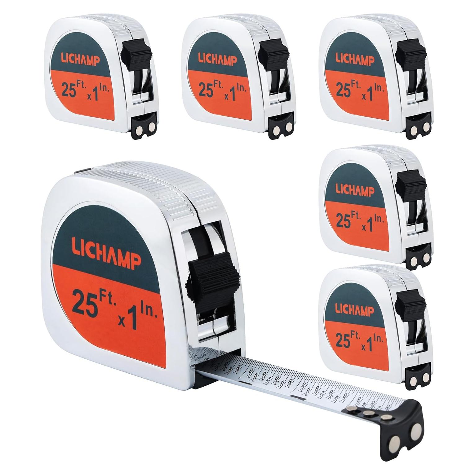 Cinta Métrica Lichamp 7,62 m Magnética Paquete de 6