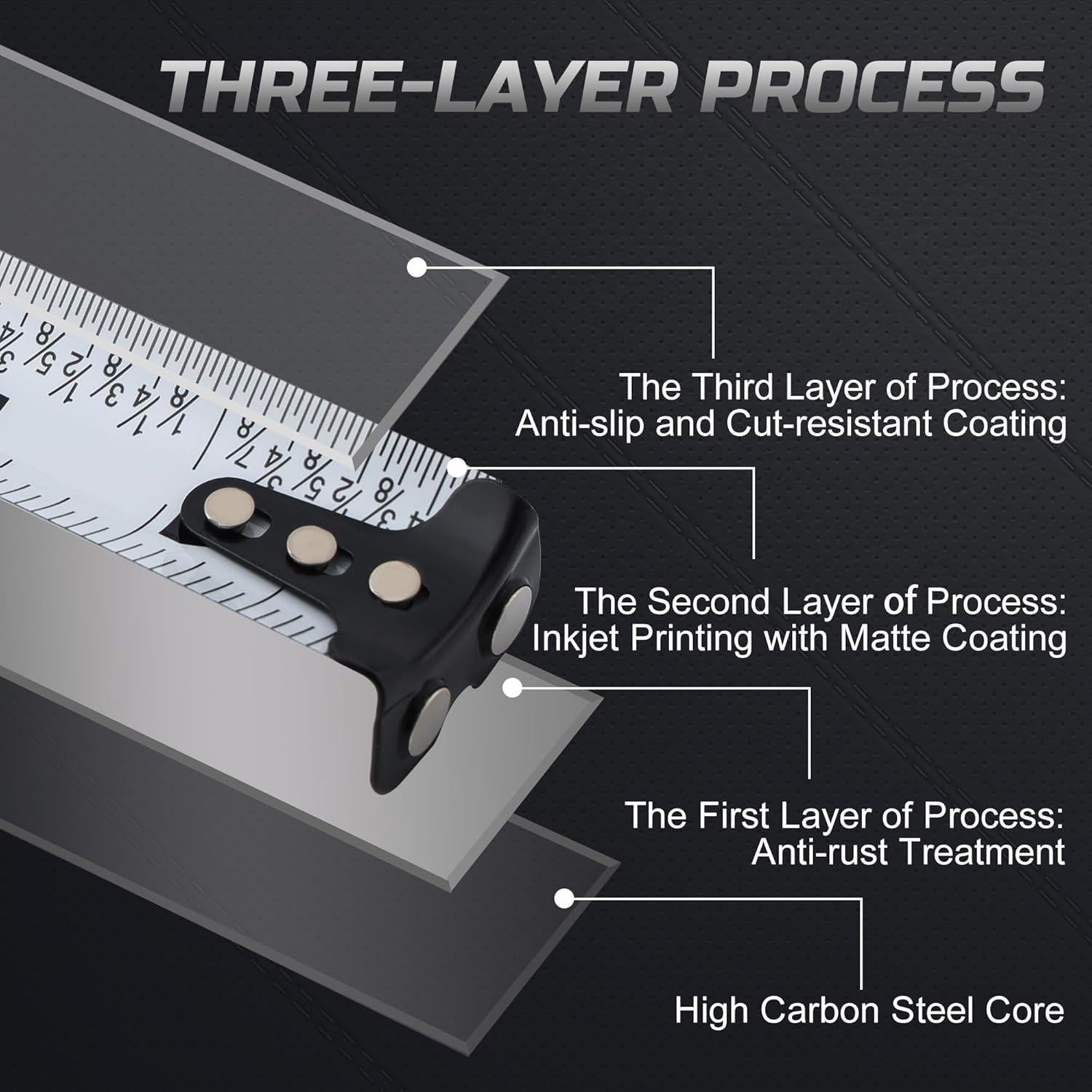 Cinta Métrica Lichamp 7,62 m Magnética Paquete de 6