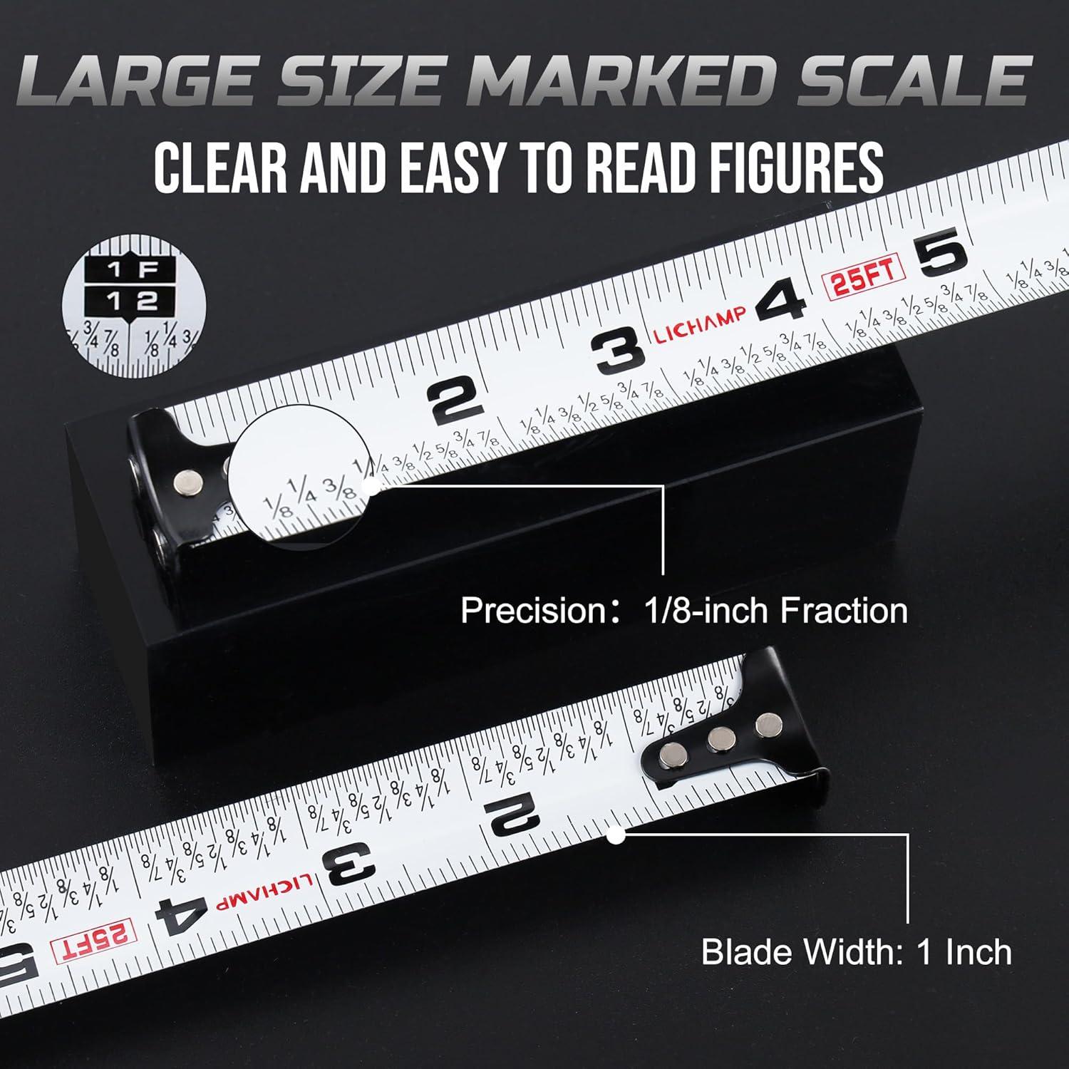 Cinta Métrica Lichamp 7,62 m Magnética Paquete de 6