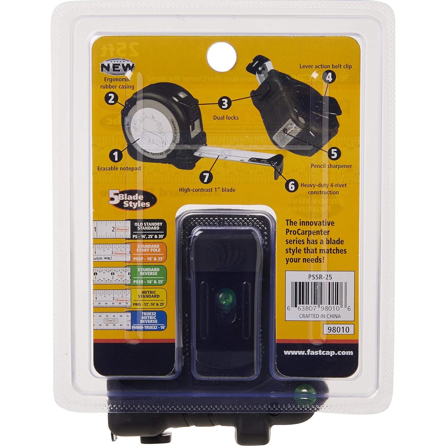 Cinta Métrica FastCap PSSR-25 de 7.6 m con Sacapuntas