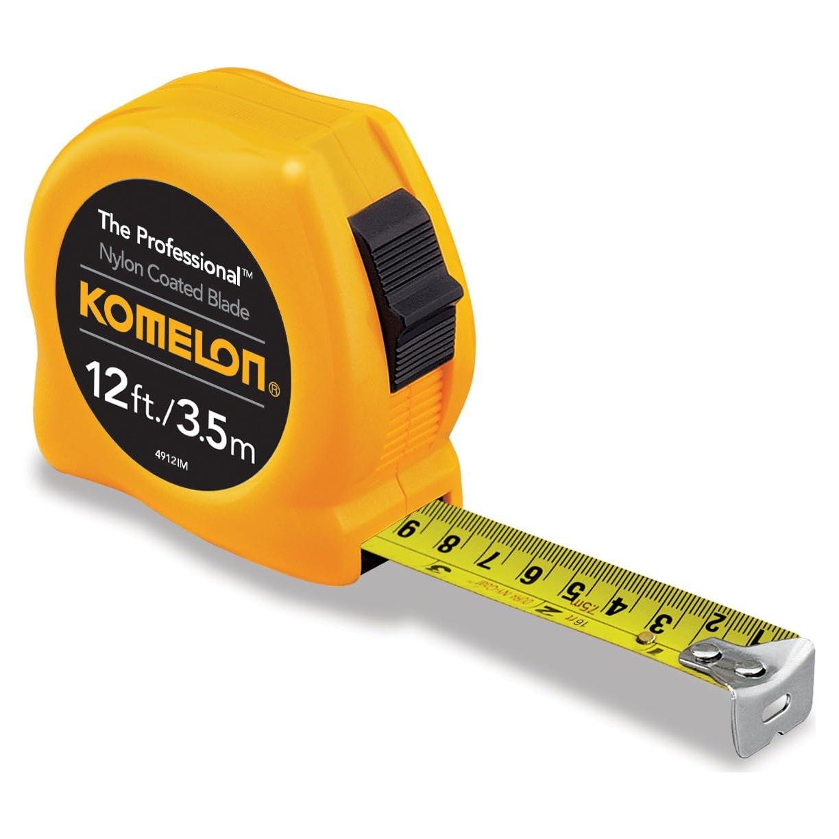 Cinta Métrica Komelon 4912IM 3,66 m Amarillo Profesional