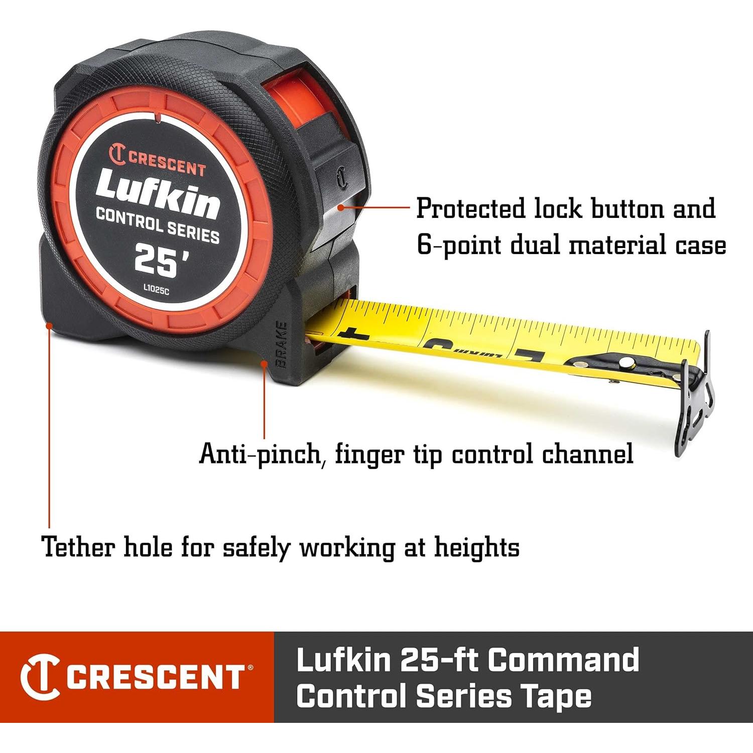 Cinta Métrica Lufkin Control 3,02 cm x 3,66 m Profesional