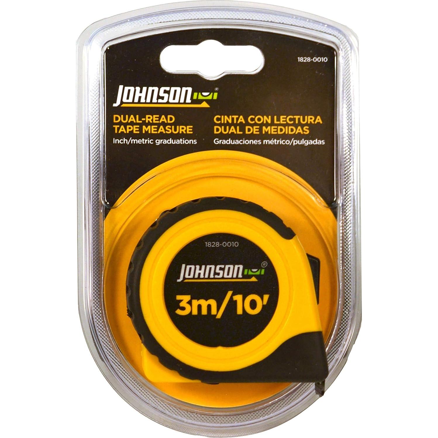 Cinta Métrica Johnson 3m Nylon Goma 1828-0010 Amarillo Negro