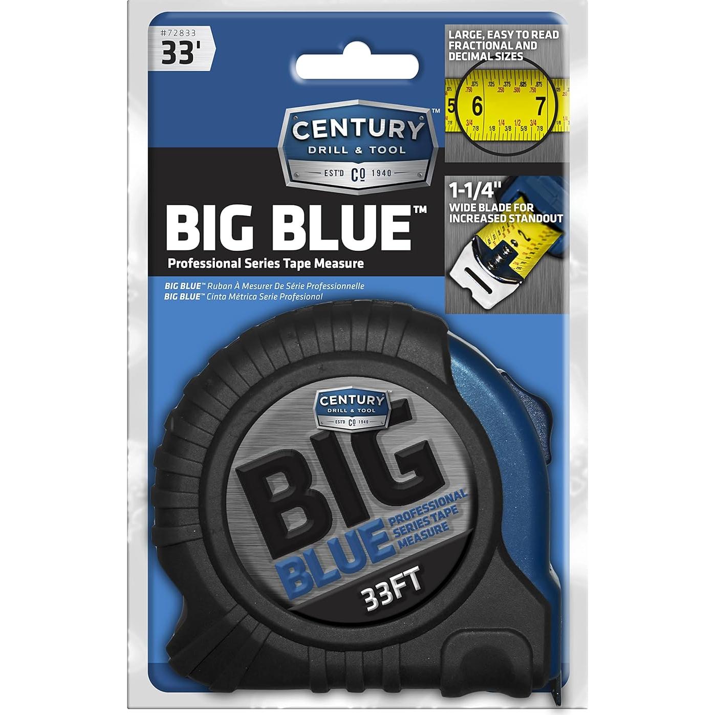Cinta Métrica Big Blue Century Drill & Tool 10,06 m Duradera