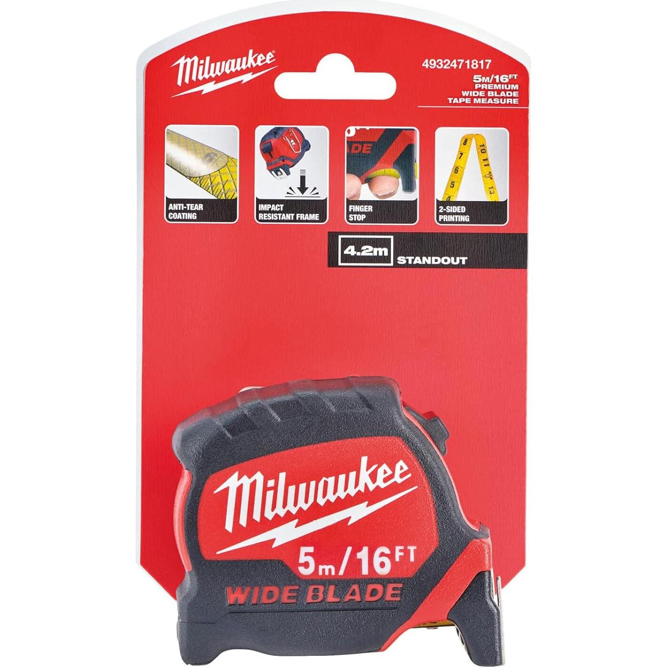 Cinta métrica Milwaukee 5m Ancho 33mm Premium