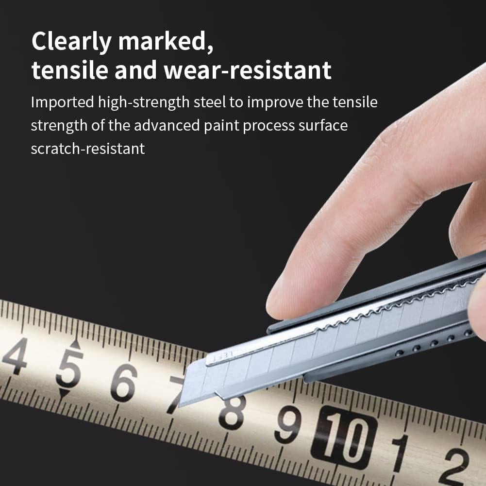 High Grade Tape Measure, 5M Metal Hollow Auto Lock Stainless Steel Flexible Tape Measure Waterproof Anti-Fall Metric Ruler for Industry Home Collection(Silver)