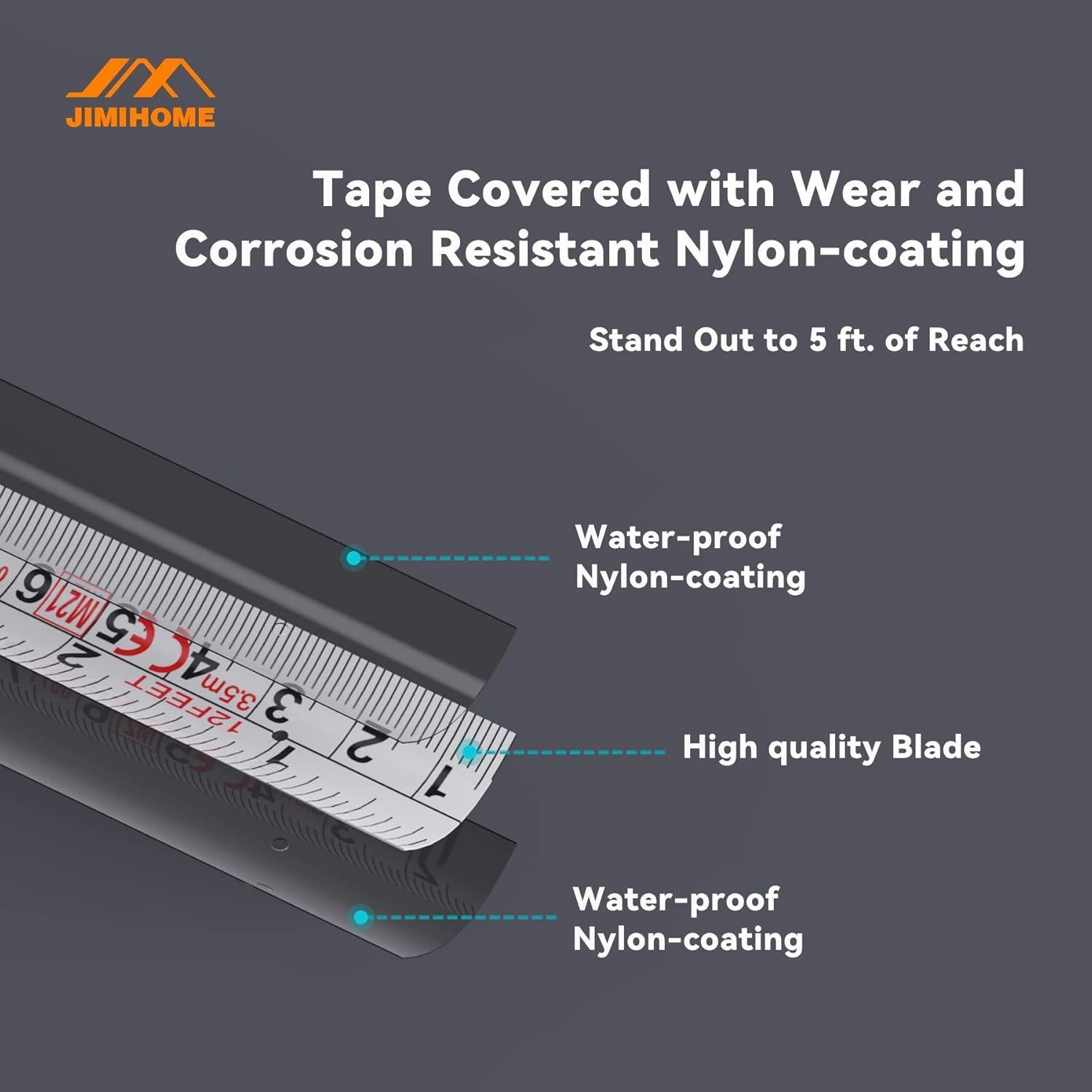 Cinta de Medir JIMIHOME 3.66 m Resistente y Compacta