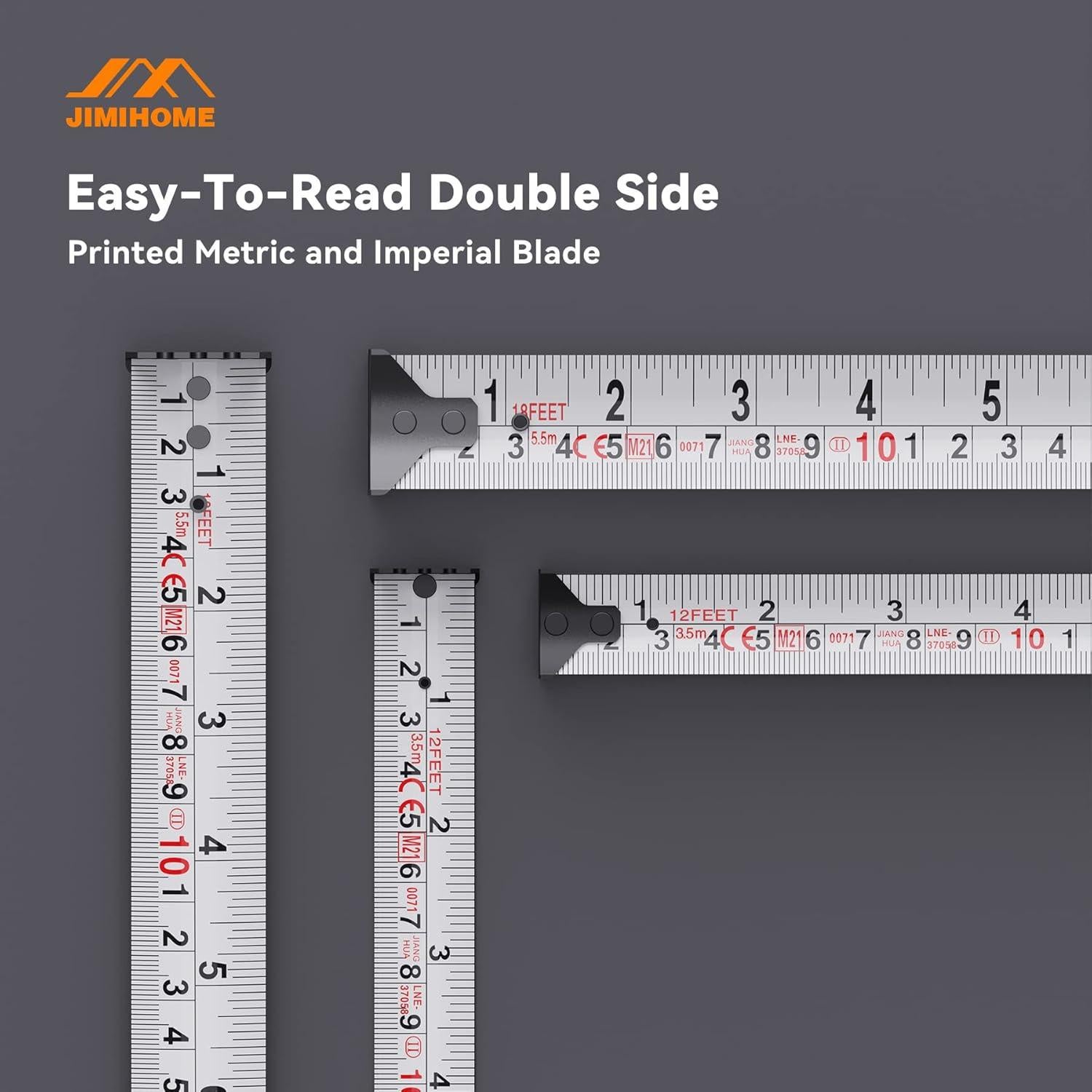 Cinta de Medir JIMIHOME 3.66 m Resistente y Compacta