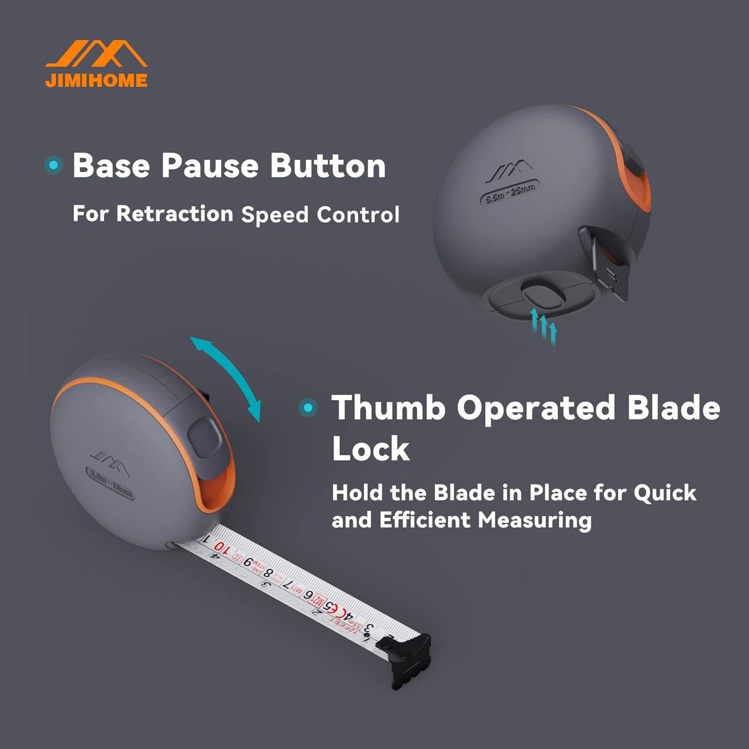 Cinta de Medir JIMIHOME 3.66 m Resistente y Compacta