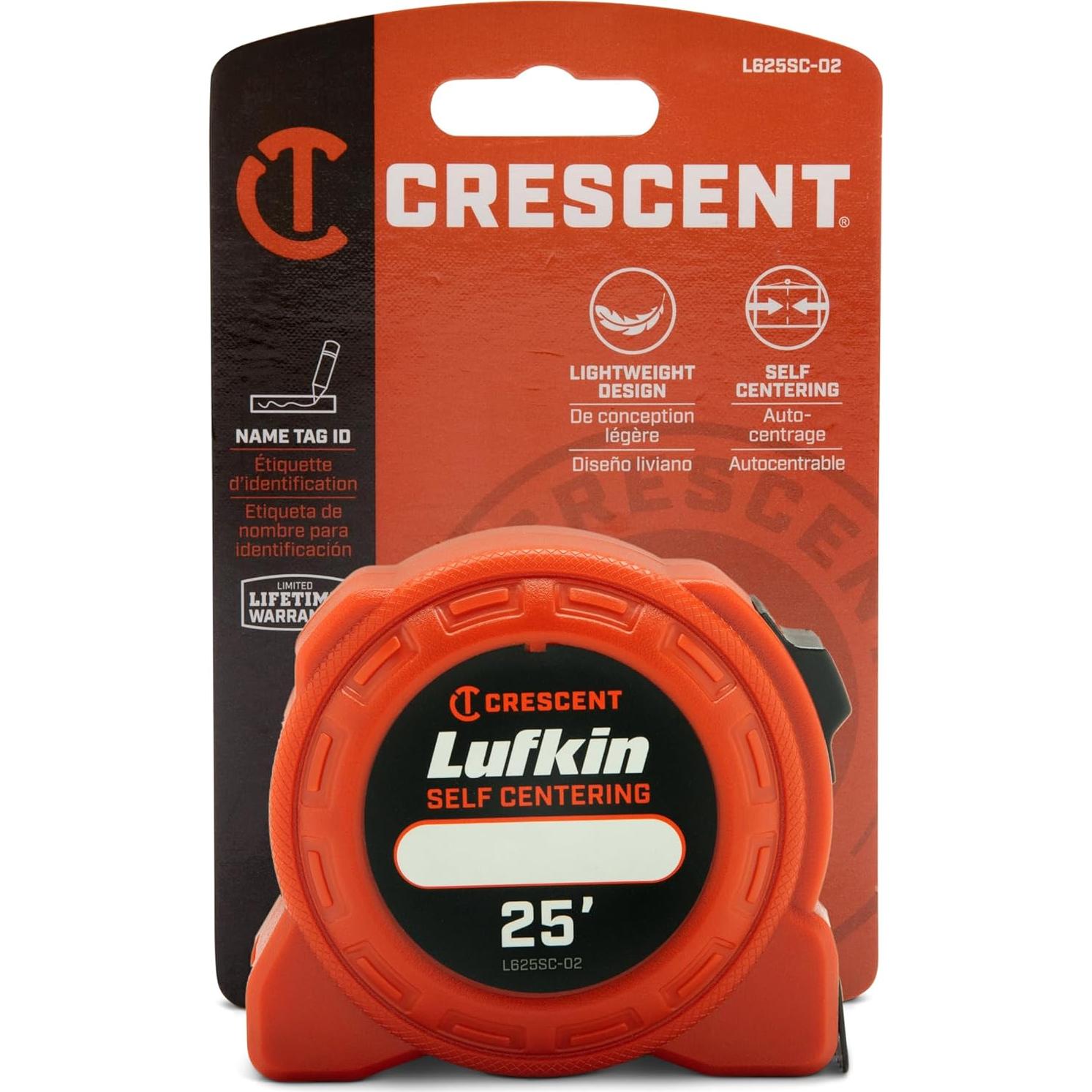 Cinta Métrica Auto-Centrante Lufkin 7.6 m - L625SC-02