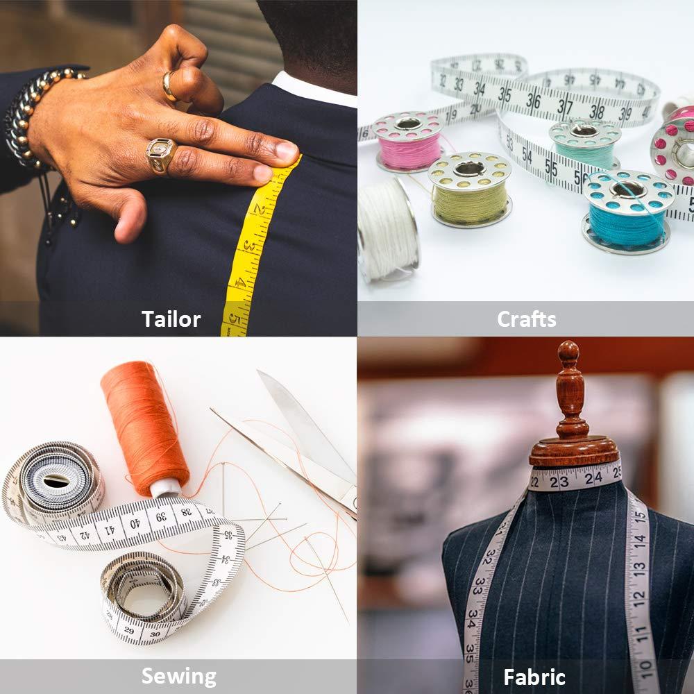 Juego de 2 cintas métricas VAXATO 1.5m retráctiles rosa