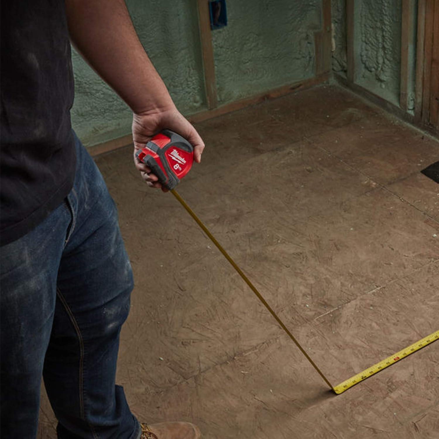 Cinta Métrica Milwaukee 8m Pro Compacta Roja