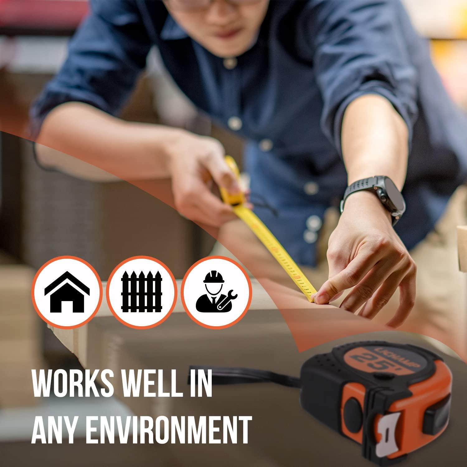 Cinta Métrica Lichamp 7.62 m Paquete de 6 Fácil Lectura