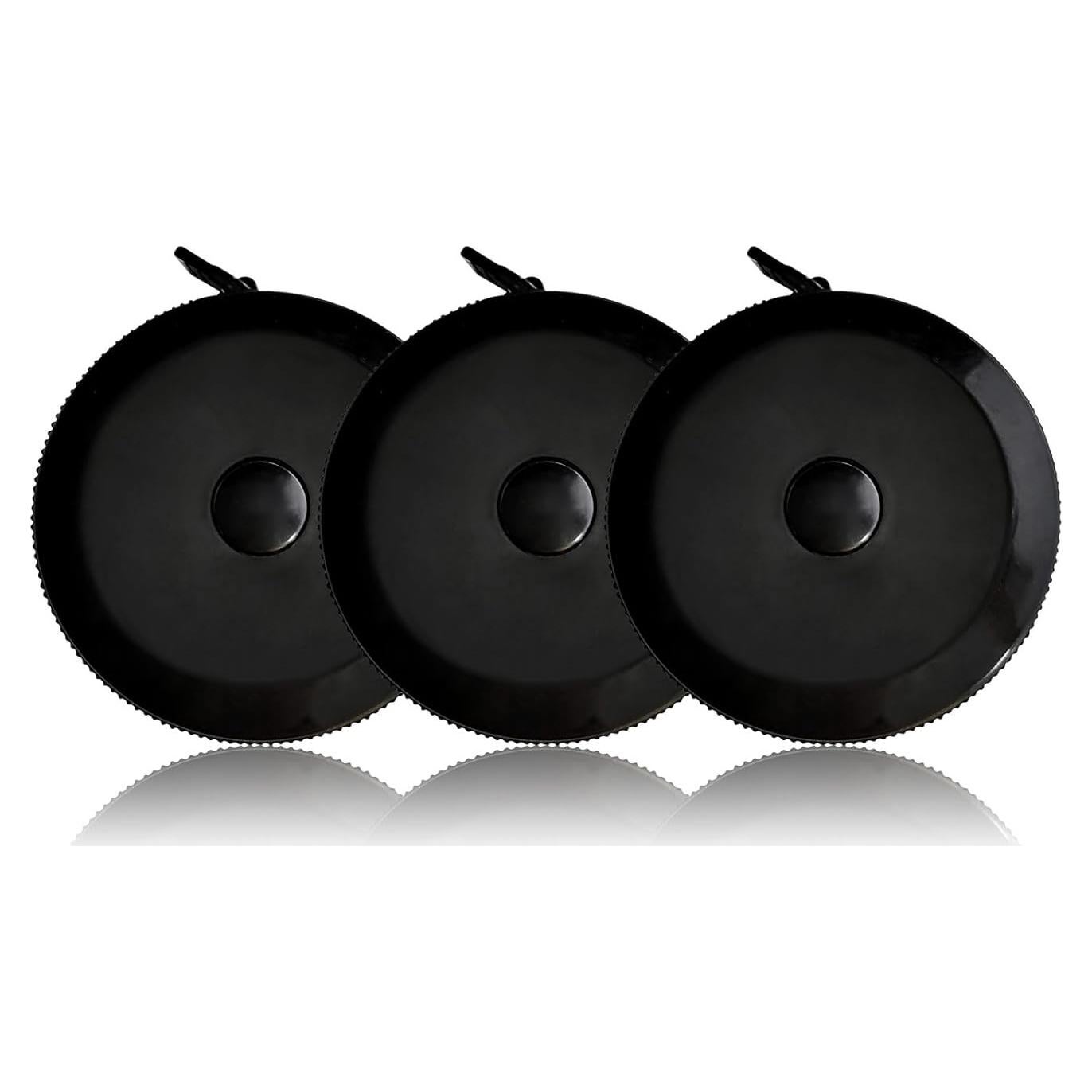 Cinta Métrica Retráctil GDMINLO 3 Piezas 150 cm Negra