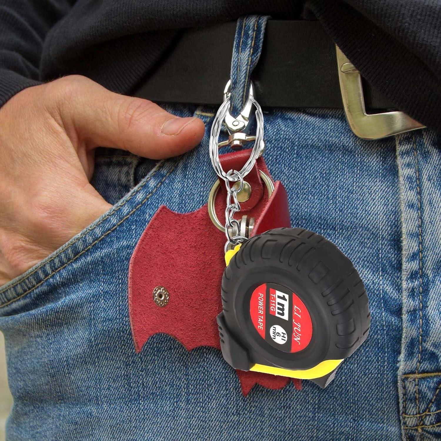 3 Pcs Cinta Métrica Retráctil Trinkrittey 1m Llavero