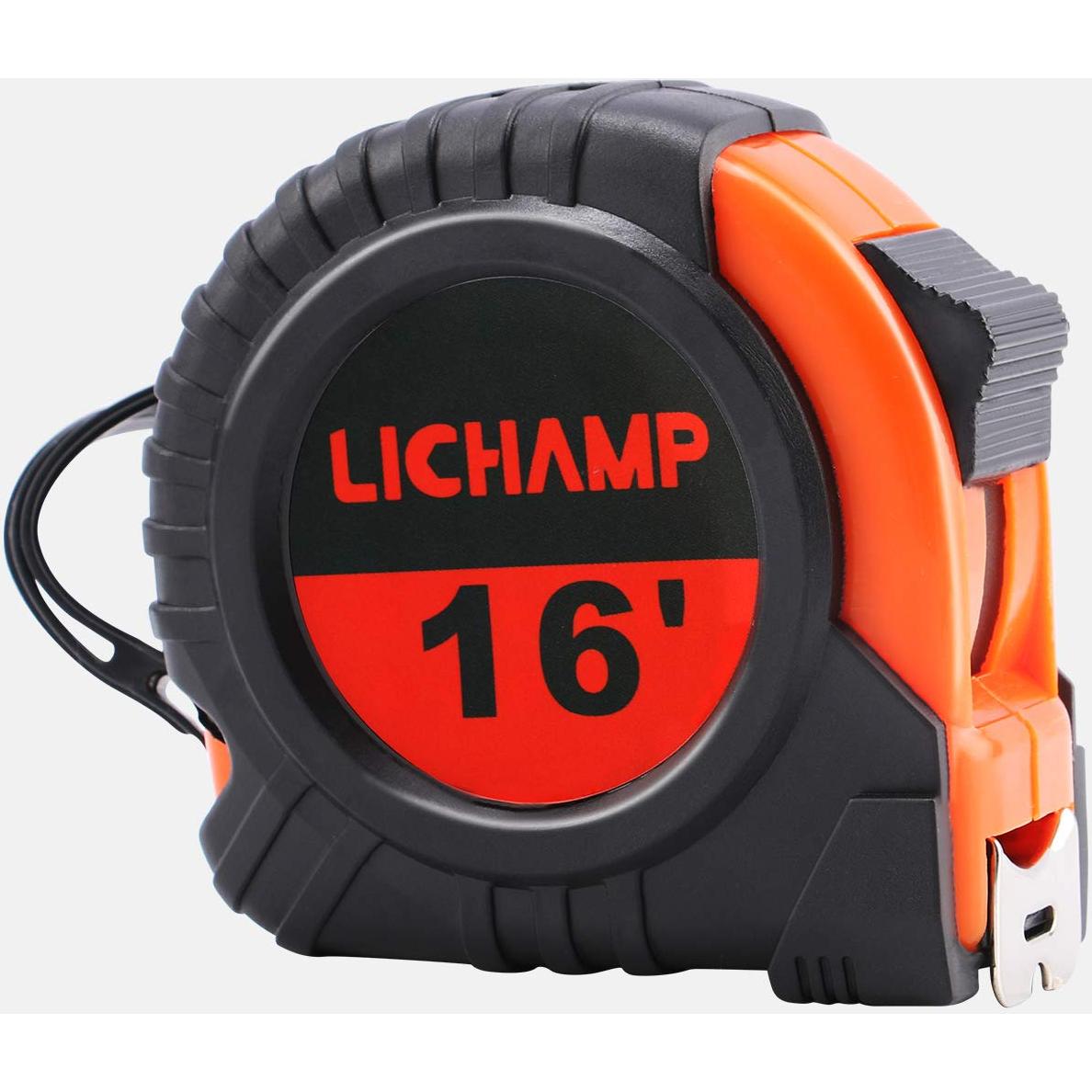 Cinta Métrica LICHAMP 4.88m Retráctil Paquete de 6