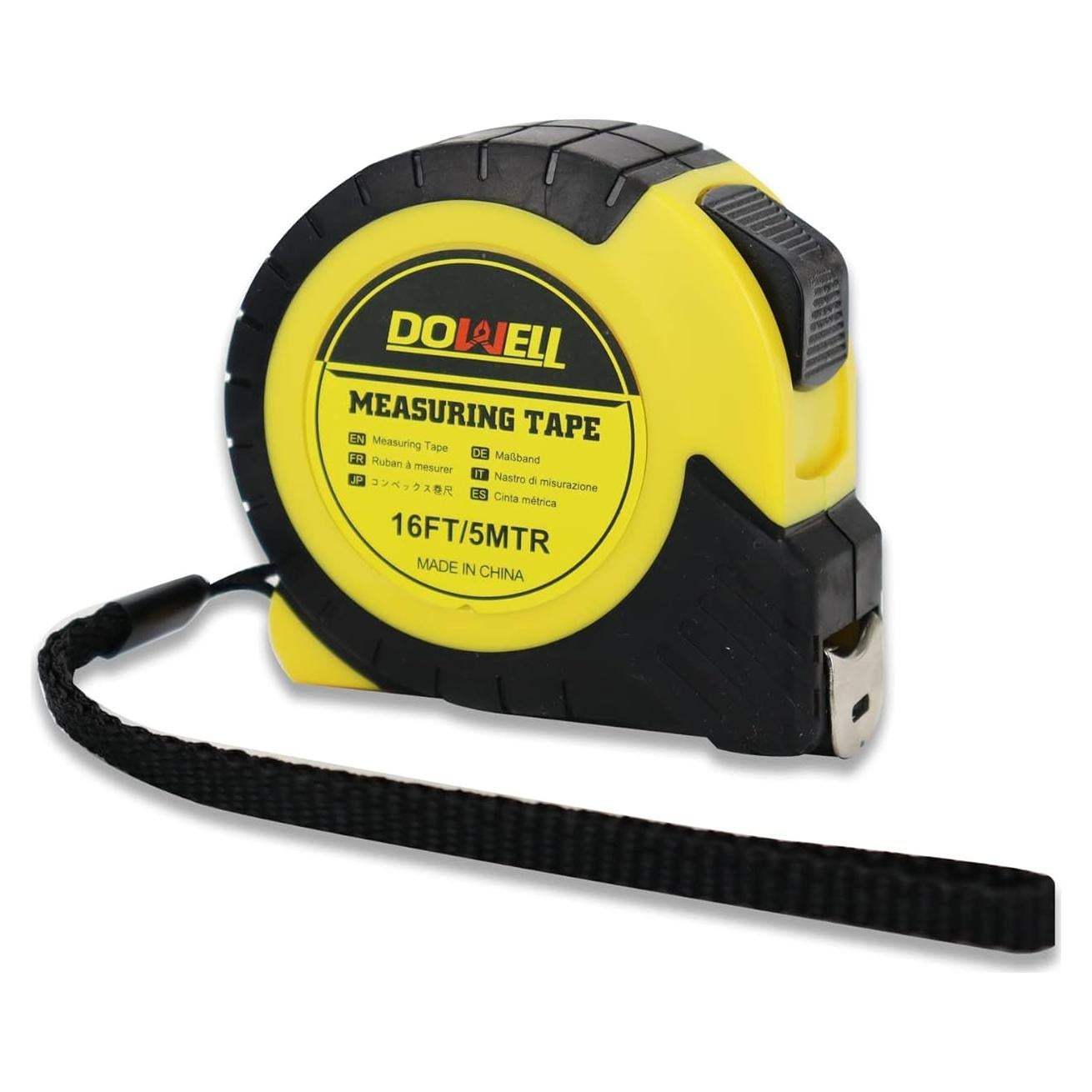 Cinta Métrica DOWELL 4.88m Hoja de Acero con Gancho