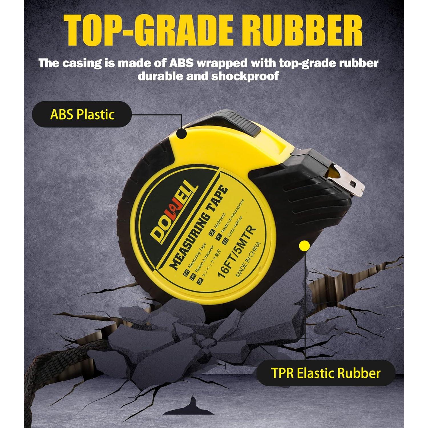 Cinta Métrica DOWELL 4.88m Hoja de Acero con Gancho