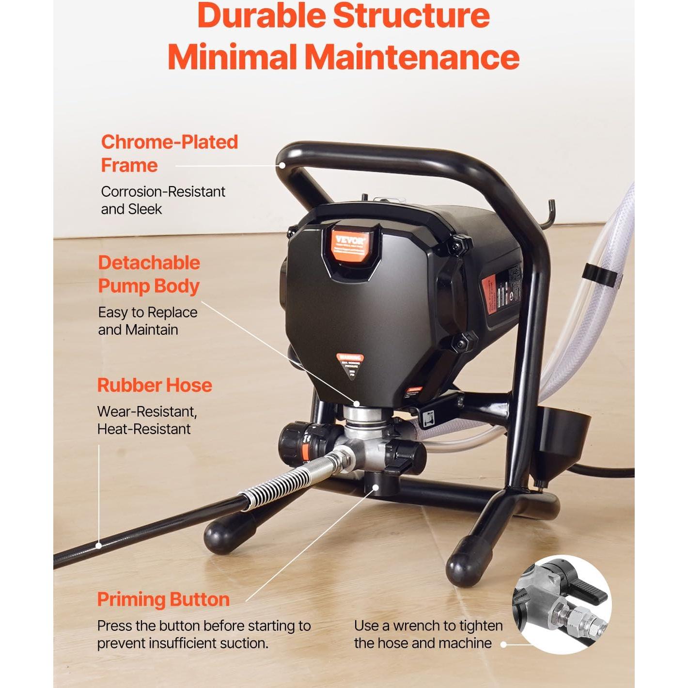 Pulverizador de Pintura Airless VEVOR 750W 3000PSI Eficiente