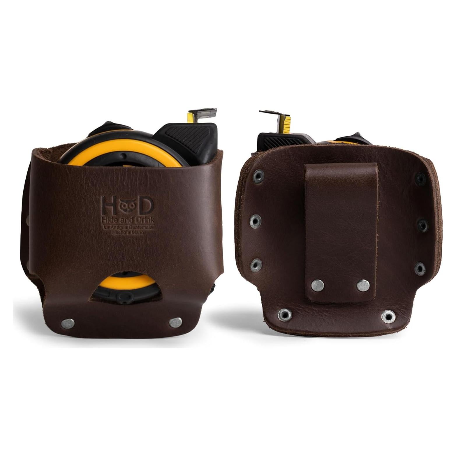 Soporte de Herramienta Hide & Drink en Cuero Marrón 10.8x9.5 cm