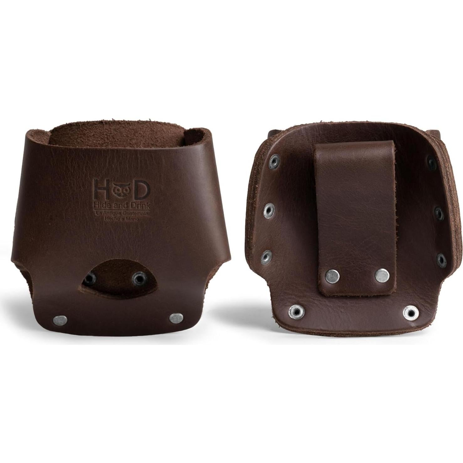 Soporte de Herramienta Hide & Drink en Cuero Marrón 10.8x9.5 cm