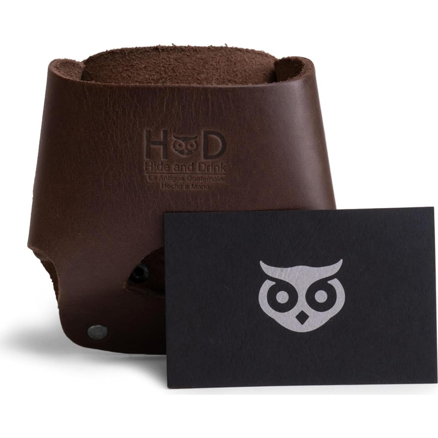 Soporte de Herramienta Hide & Drink en Cuero Marrón 10.8x9.5 cm