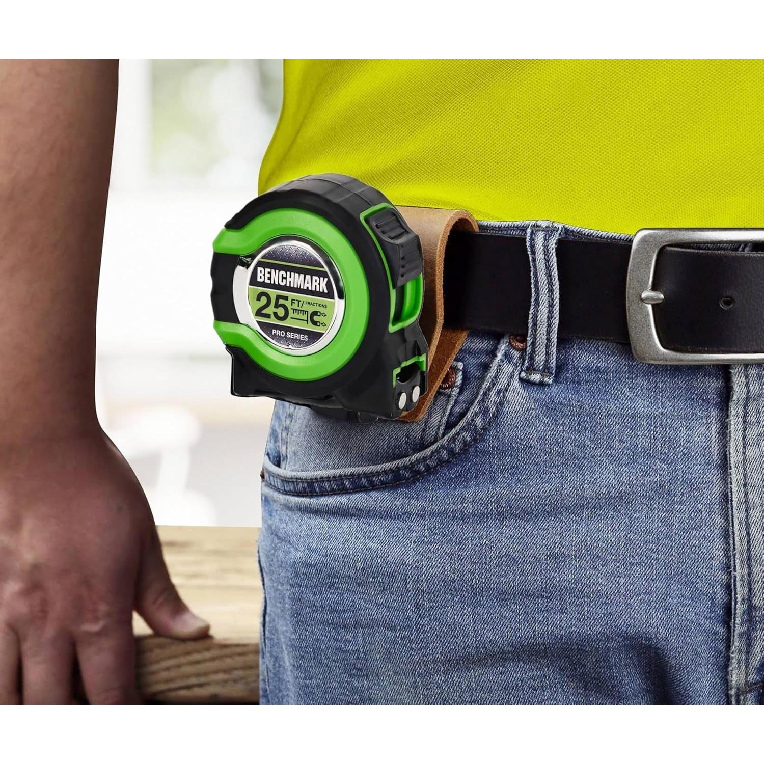 Cinta Métrica Benchmark - Paquete de 3 - 7,62 m - Verde