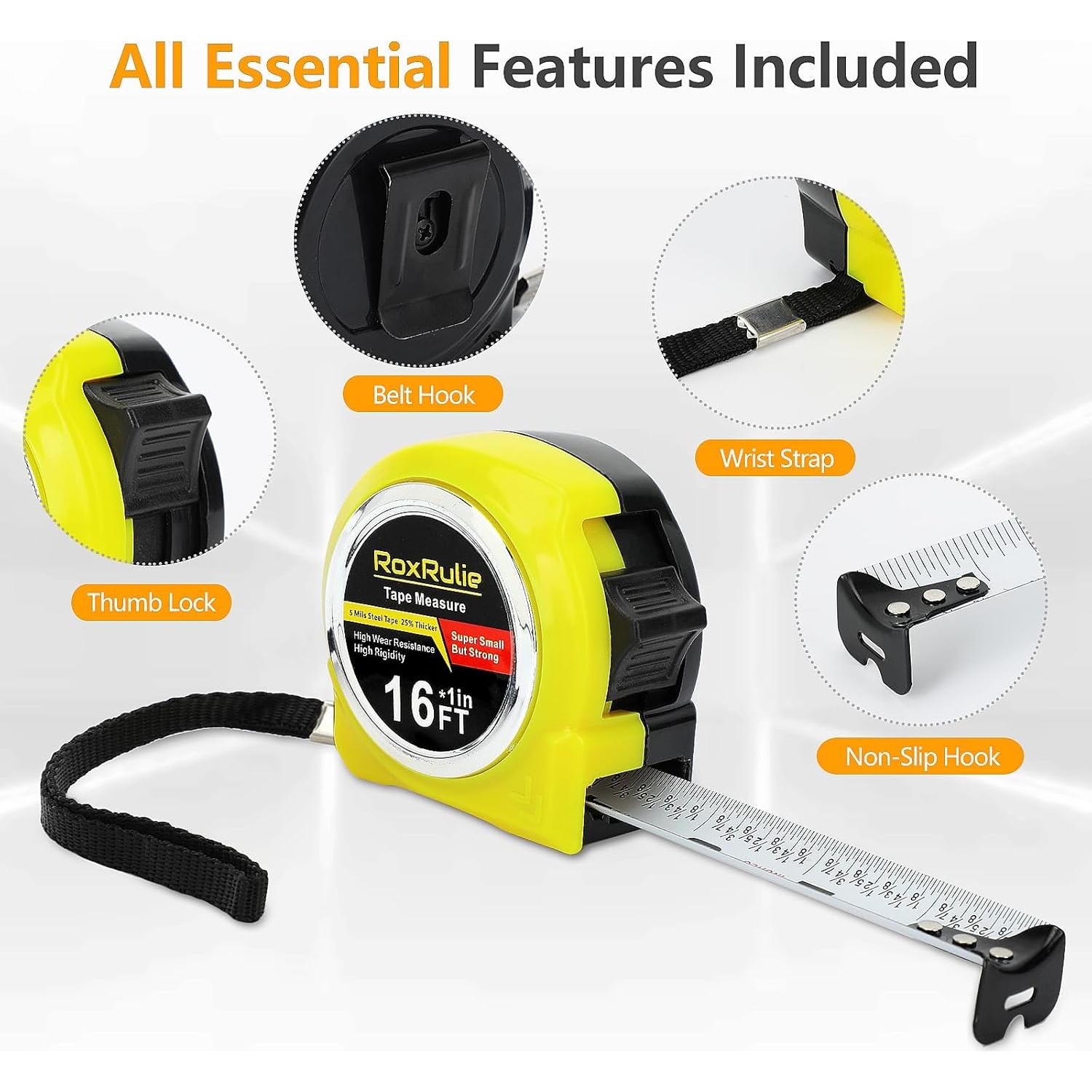 Cinta Métrica RoxRulie 5m con Lectura Fraccionaria