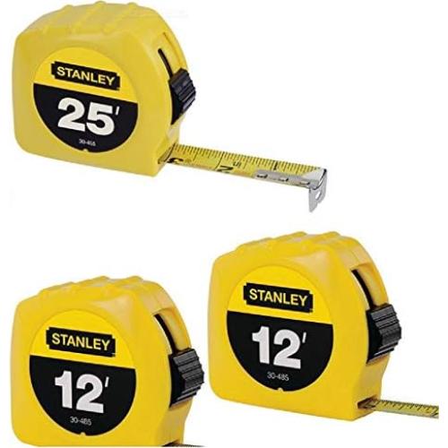Cinta Métrica Stanley 25ft y 12ft Paquete de 3