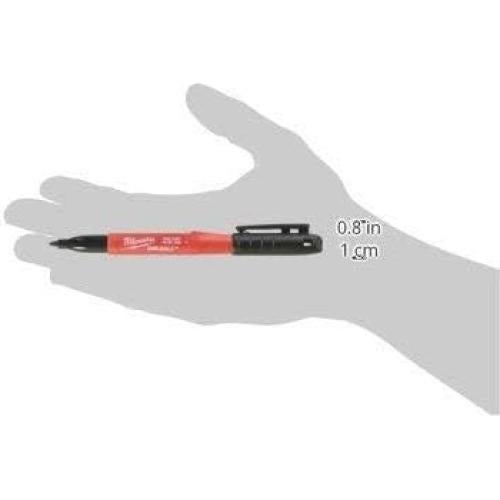 Marcador Punta Fina Milwaukee 48-22-3104 Negro Paquete 4