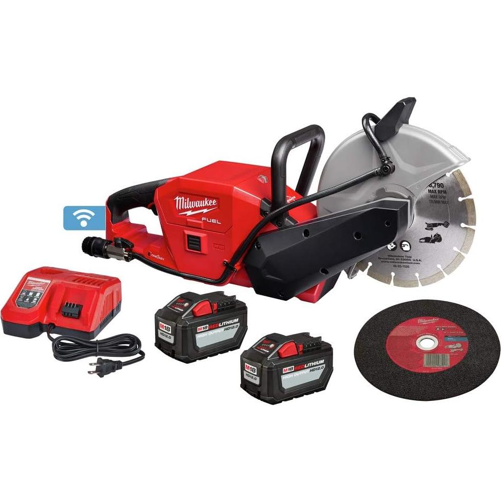 Sierra de Corte Milwaukee M18 FUEL 9" con 2 Baterías y Cargador