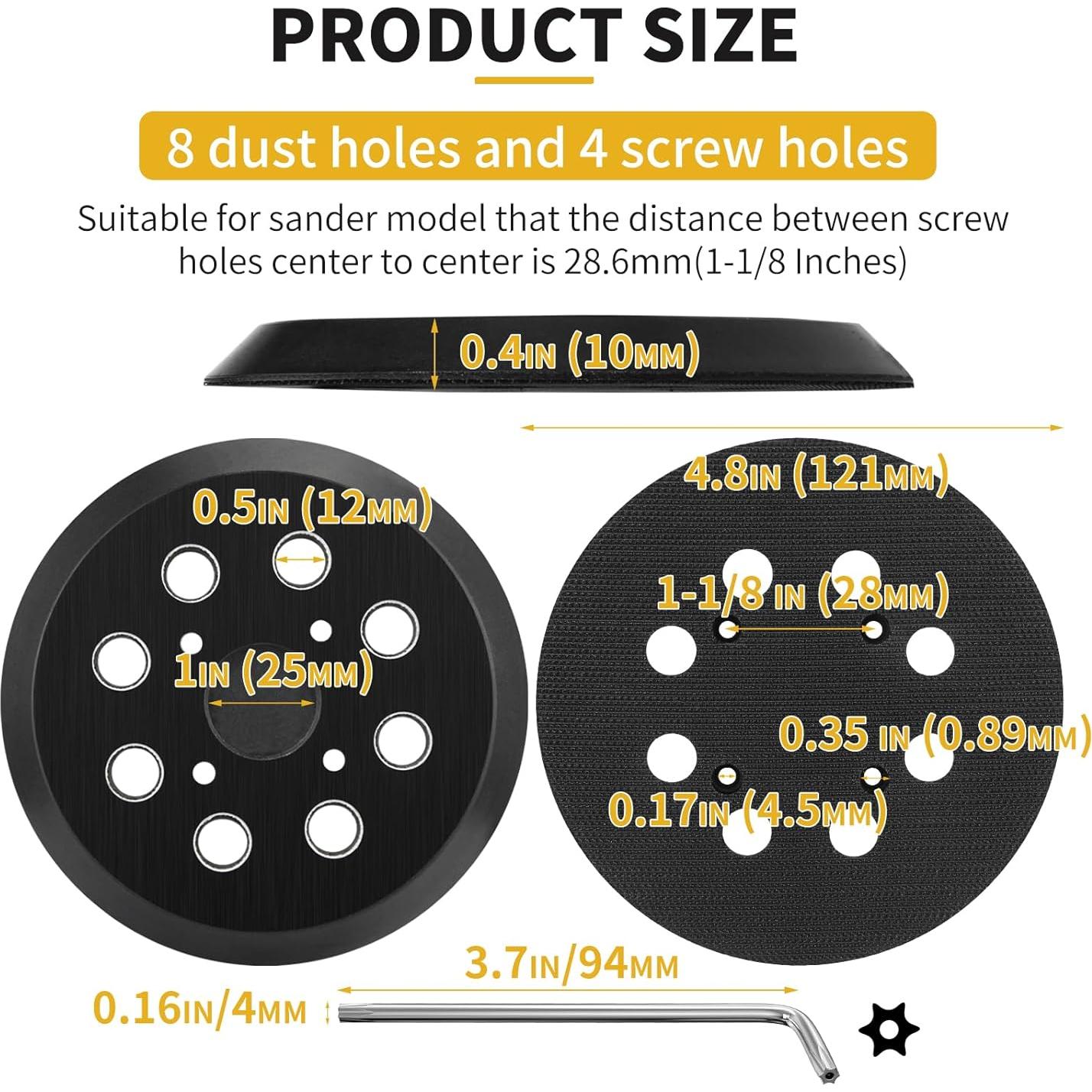 Pad de Lijado Milwaukee 5 Pulgadas 2 Pack Reemplazo